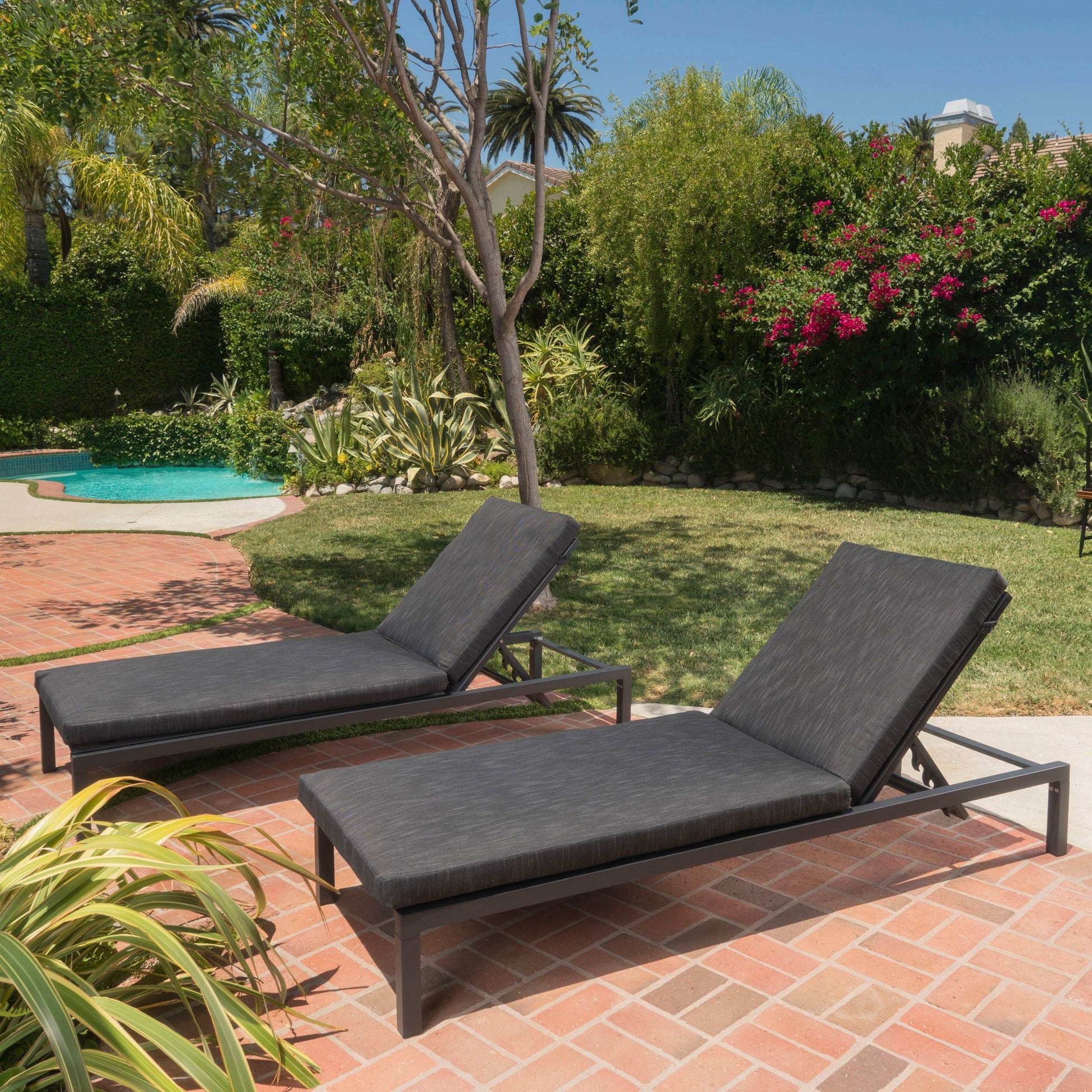 NAVAN CHAISE LOUNGE - DARK GREY SET OF 2 - Best Buy Furniture