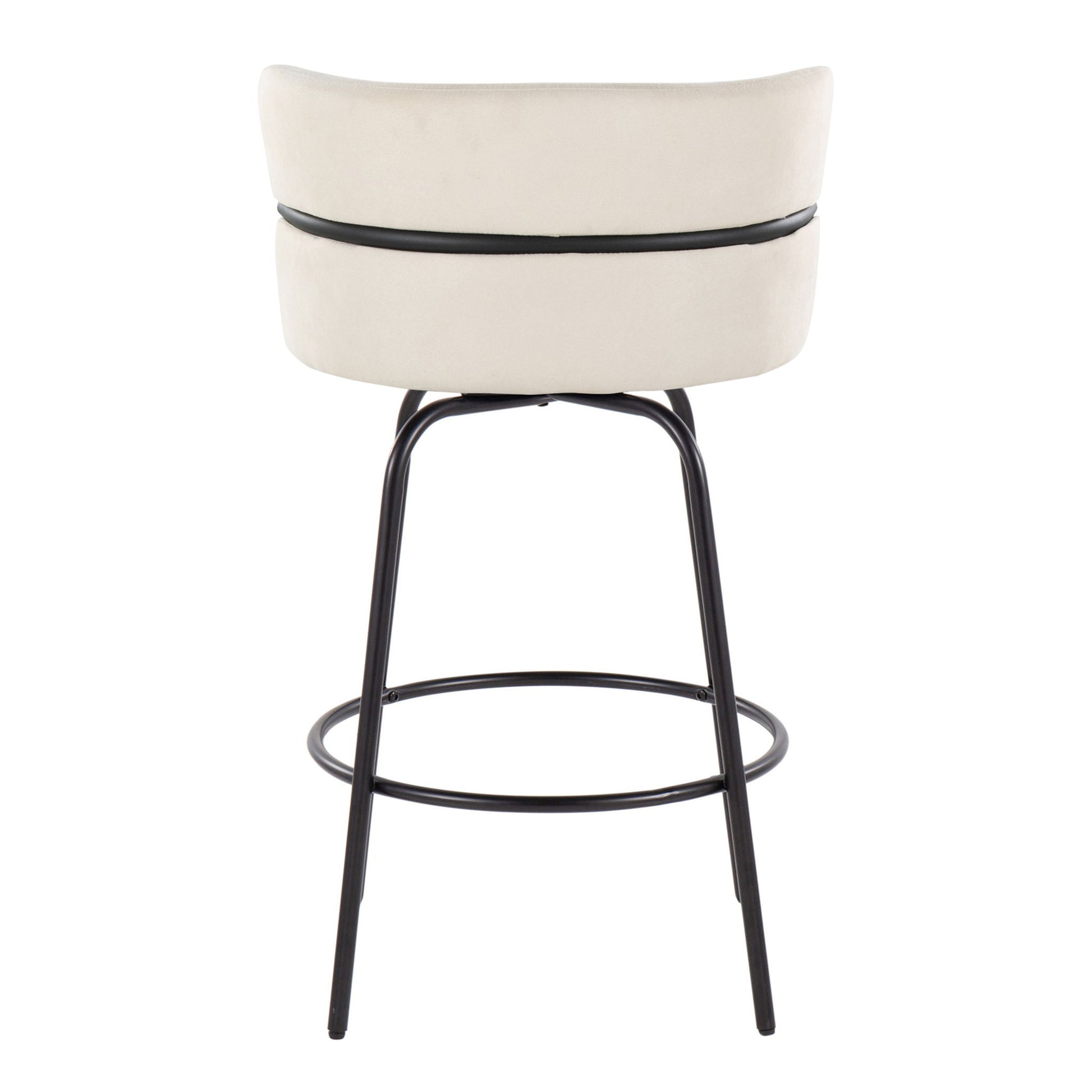 Cinch - Contemporary Fixed Height Counter Stool With Swivel And Round Footrest (Set of 2) - Best Buy Furniture