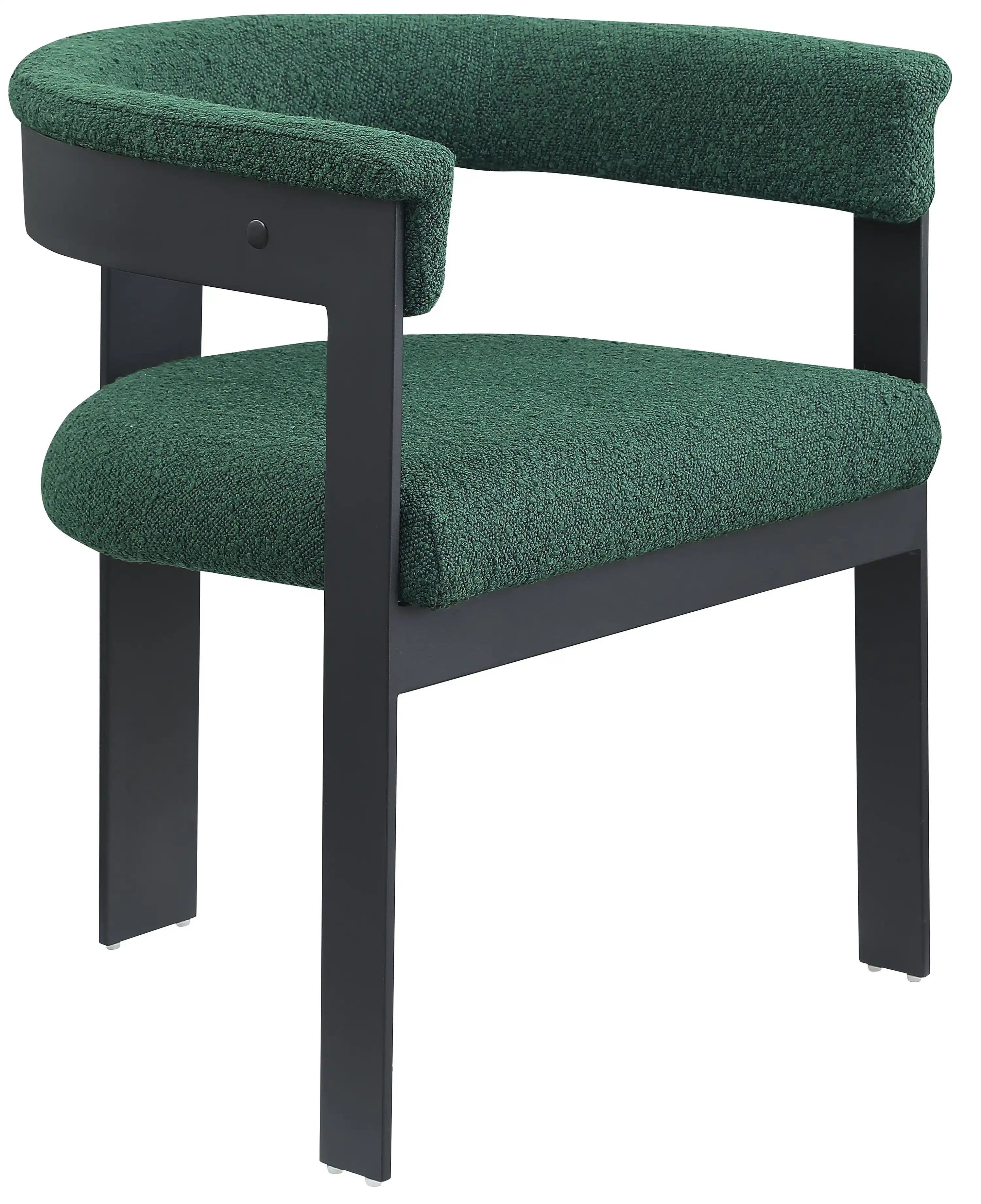 Romeo - Boucle Dining Chair With Black Base (Set of 2) - Best Buy Furniture