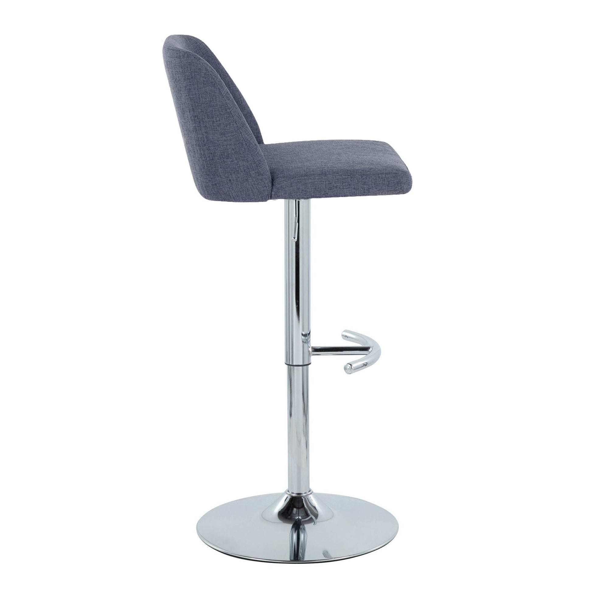 Toriano - Contemporary Adjustable Barstool With Swivel & Rounded T Footrest (Set of 2) - Best Buy Furniture