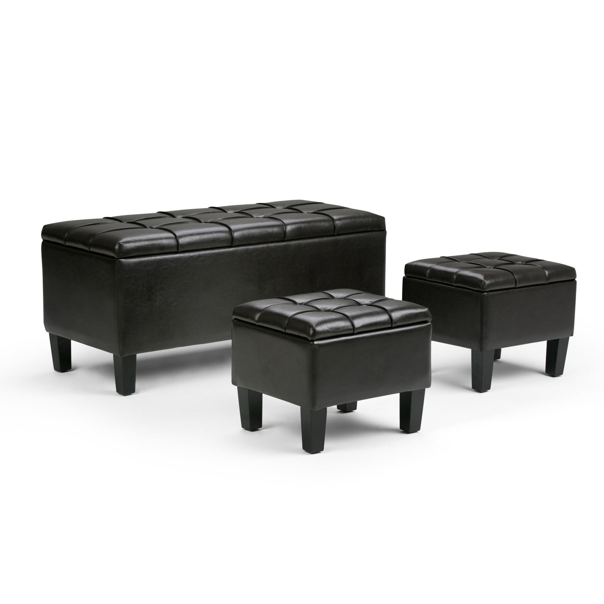 Dover - 3 Piece Storage Ottoman Contemporary Design - Best Buy Furniture