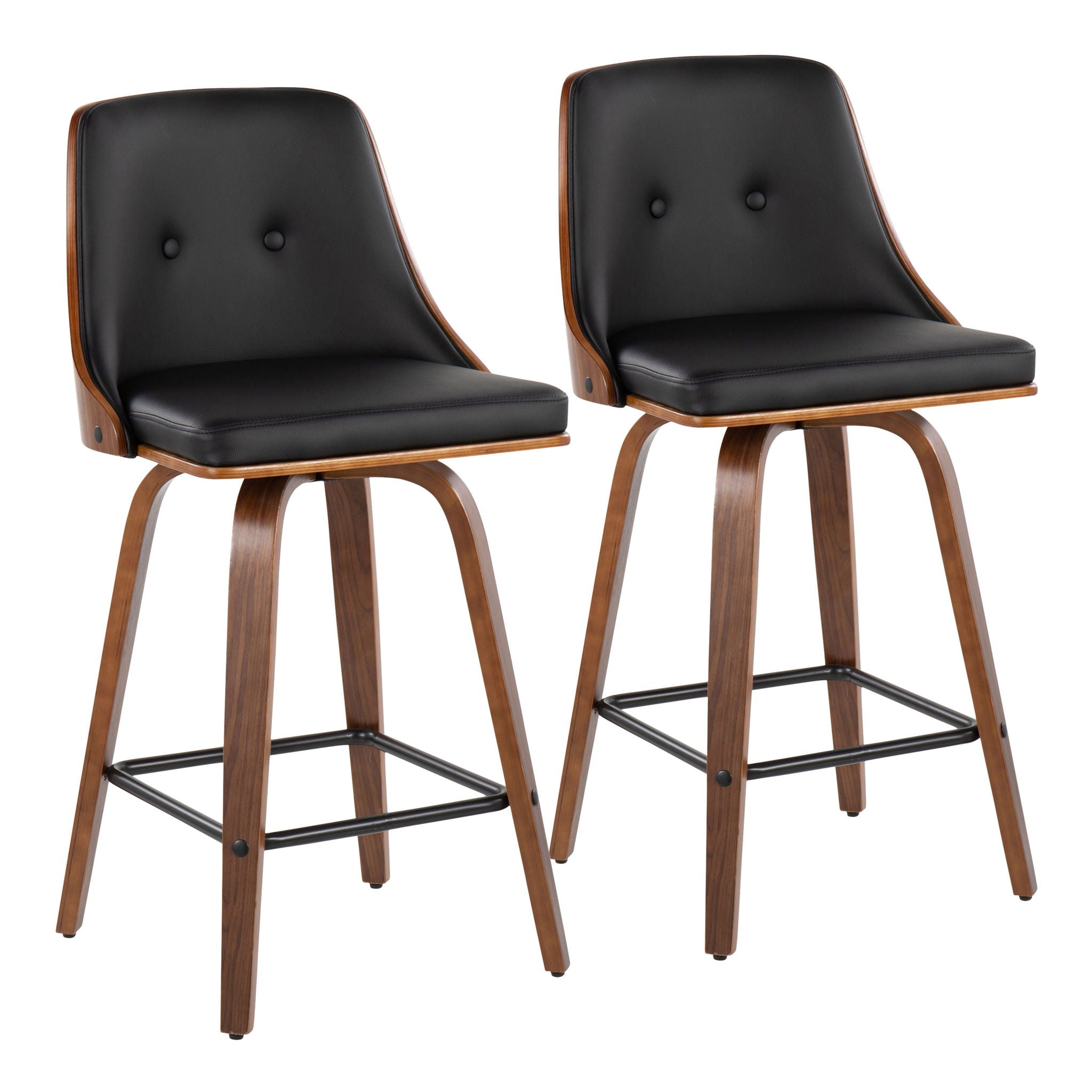 Gianna - Mid Century Modern Counter Stool (Set of 2) - Best Buy Furniture