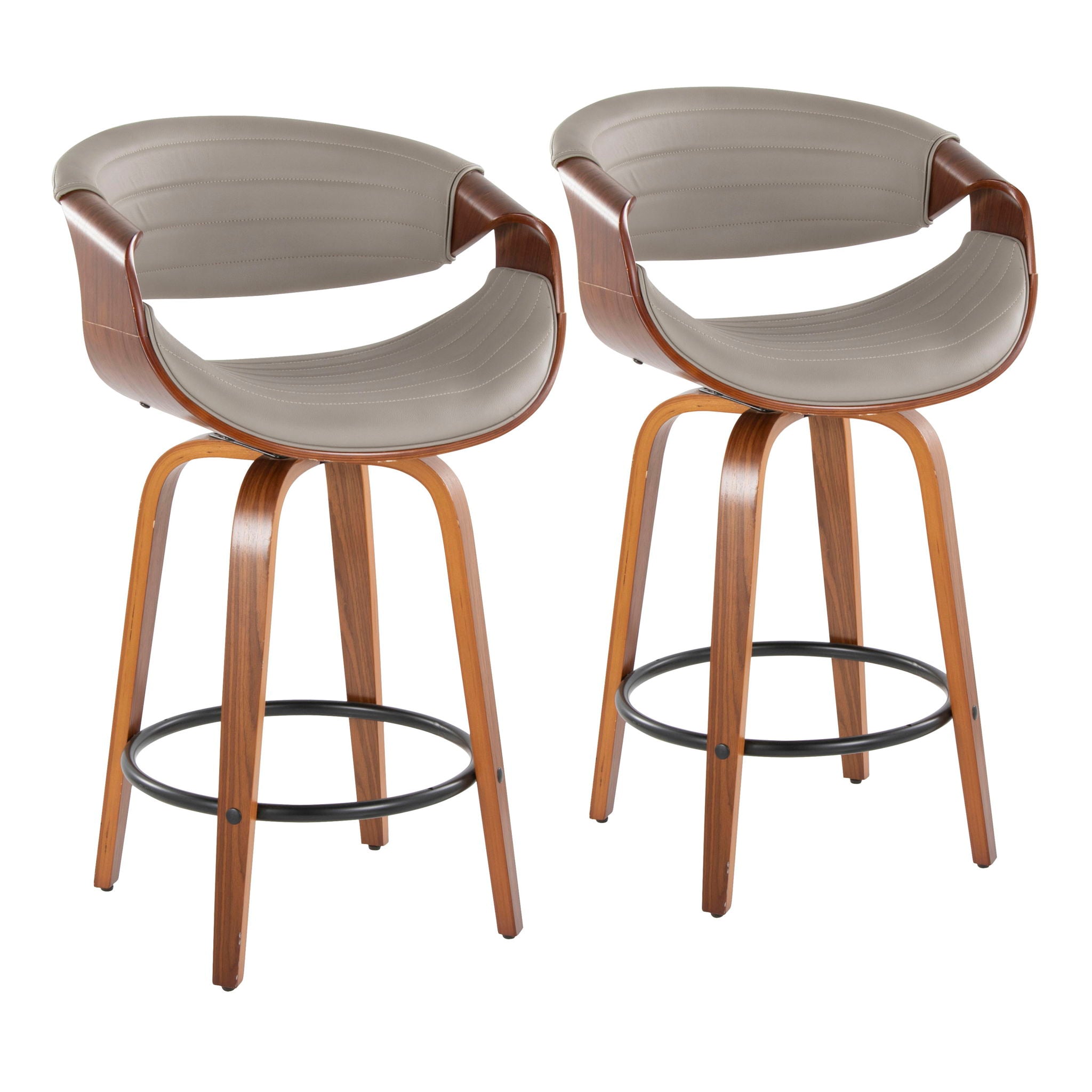 Symphony - Mid Century Stylish Design Modern Counter Stool (Set of 2) - Best Buy Furniture
