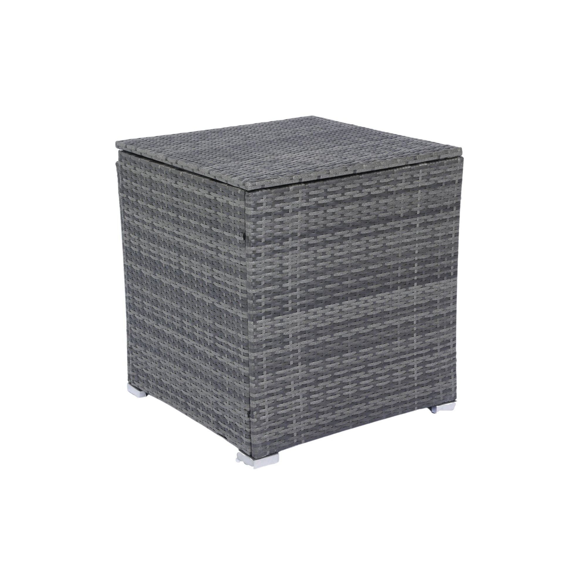 8 Piece Patio Sectional Wicker Rattan Outdoor Furniture Sof Set With One Storage Box Under Seat And Cushion Box - Gray / Black - Best Buy Furniture