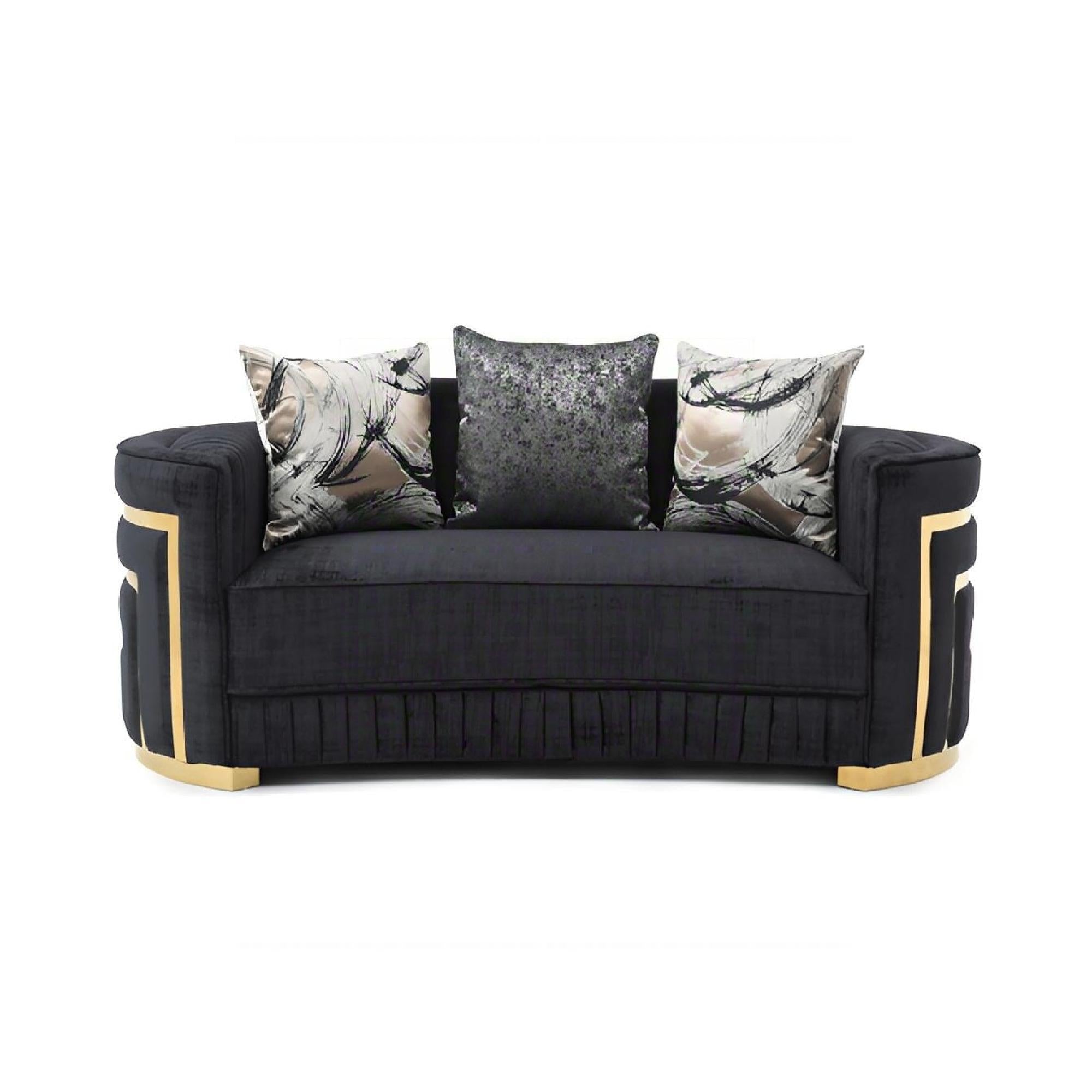 Soledad - Loveseat - Black - Best Buy Furniture