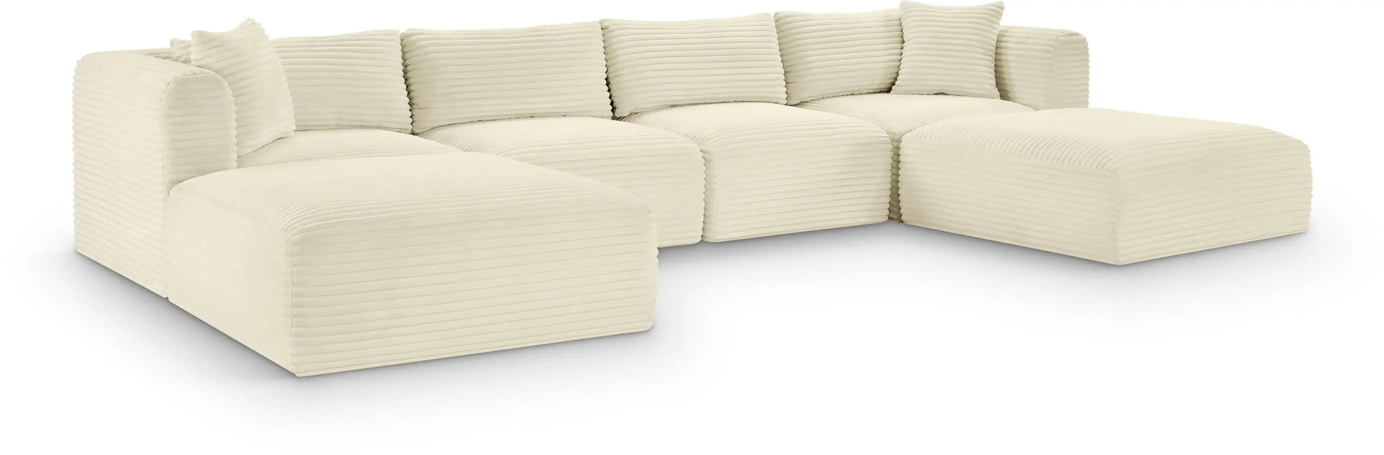Shaggy - 6 Piece Modular Sectional With 2 Ottomans - Best Buy Furniture