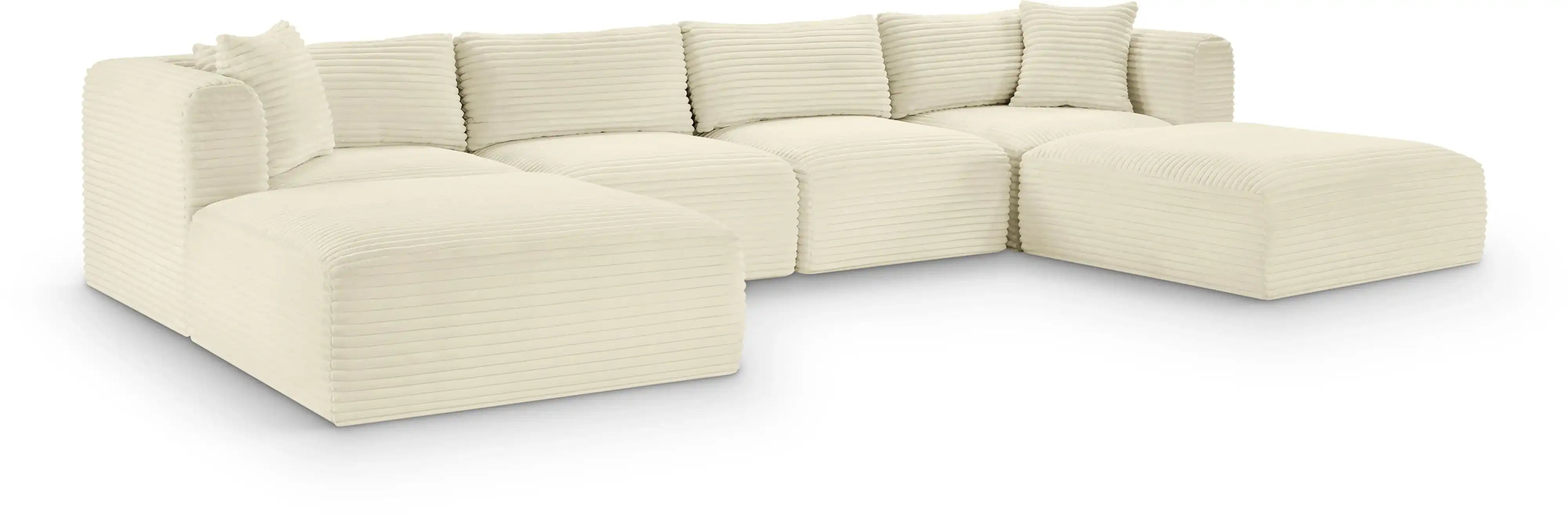 Shaggy - 6 Piece Modular Sectional With 2 Ottomans - Best Buy Furniture