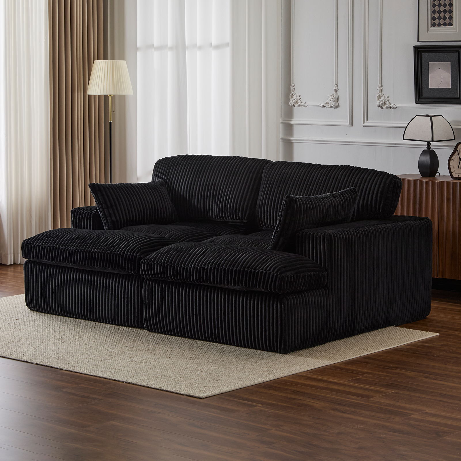 Double Chaise Lounge Chair, Oversized Upholstered Sleeper Cloud Couch - Best Buy Furniture