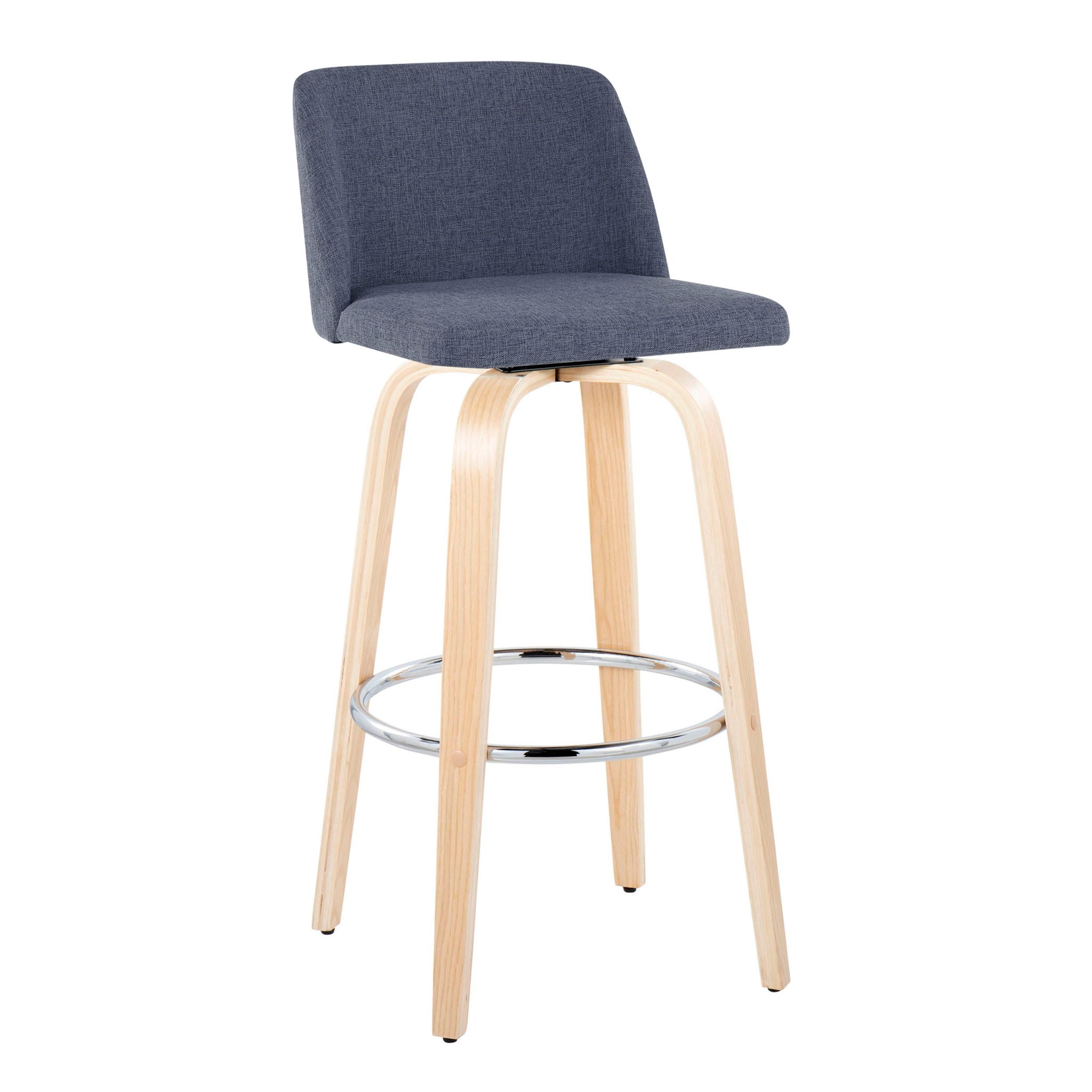 Toriano - Contemporary Fixed Height Barstool & Swivel With Round Footrest (Set of 2) - Best Buy Furniture