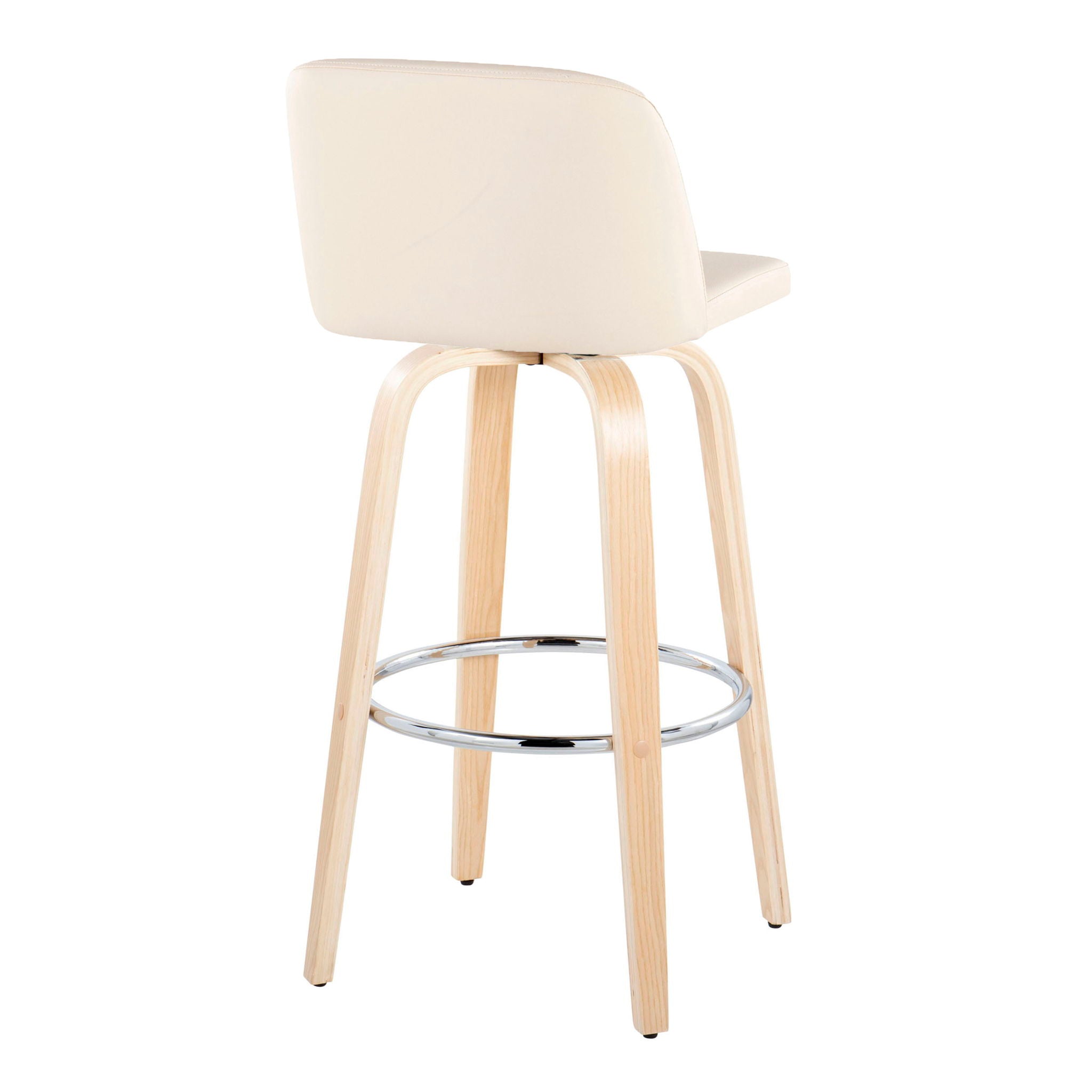 Toriano - Contemporary Fixed Height Barstool & Swivel With Round Footrest (Set of 2) - Best Buy Furniture