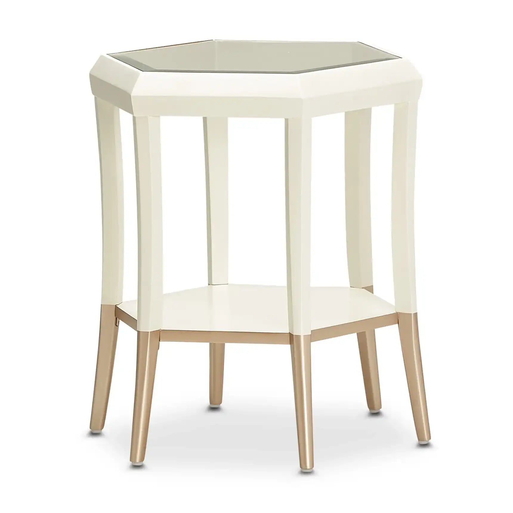 La Rachelle - Hexagon Accent Table - Champagne - Best Buy Furniture