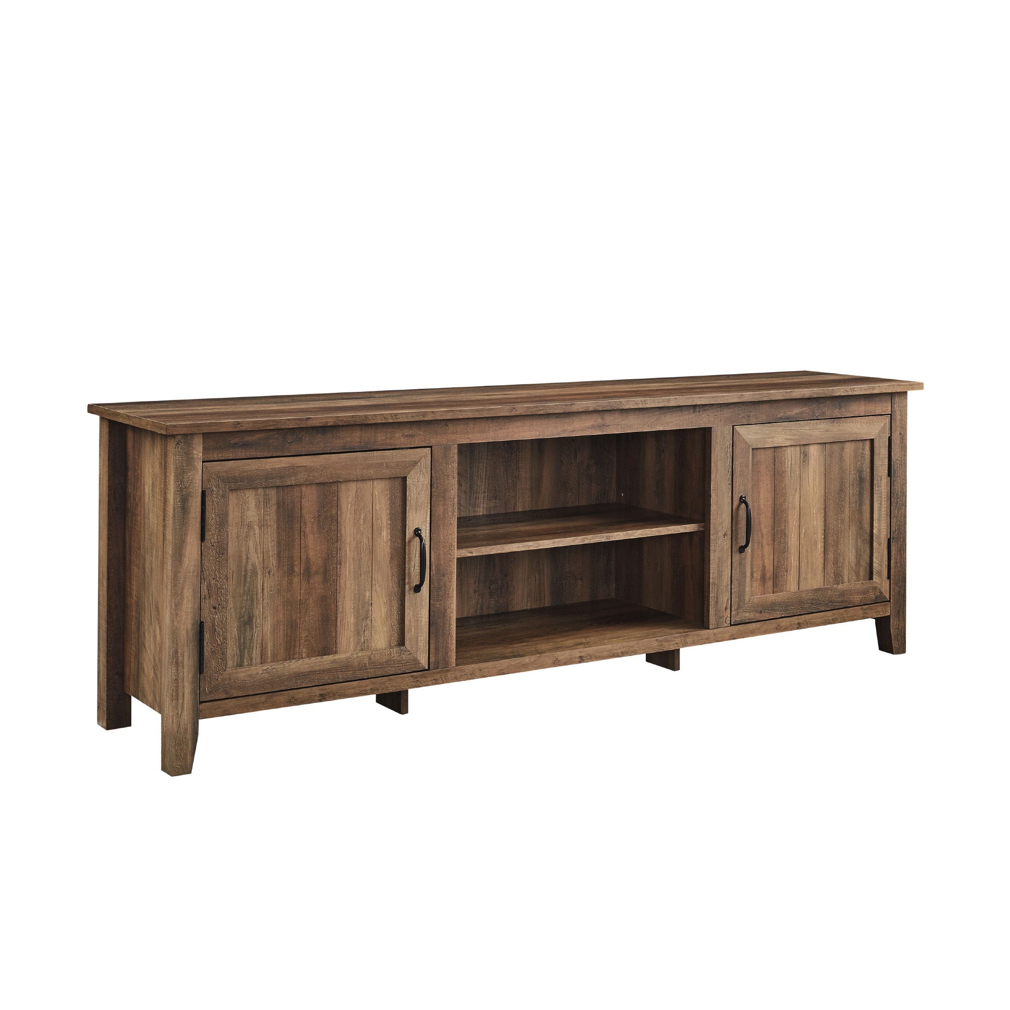 Modern Farmhouse 2 Door Grooved 70" TV Stand For 85" TVs - Best Buy Furniture