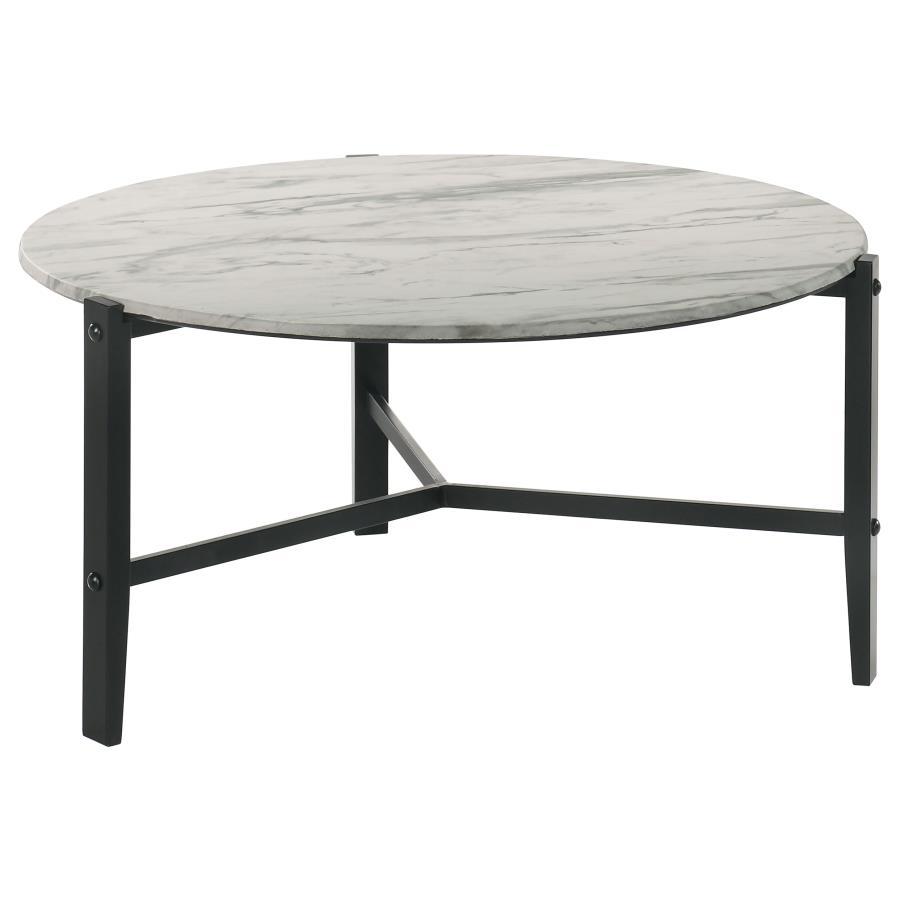 Tandi - Round Faux Marble Table - Best Buy Furniture