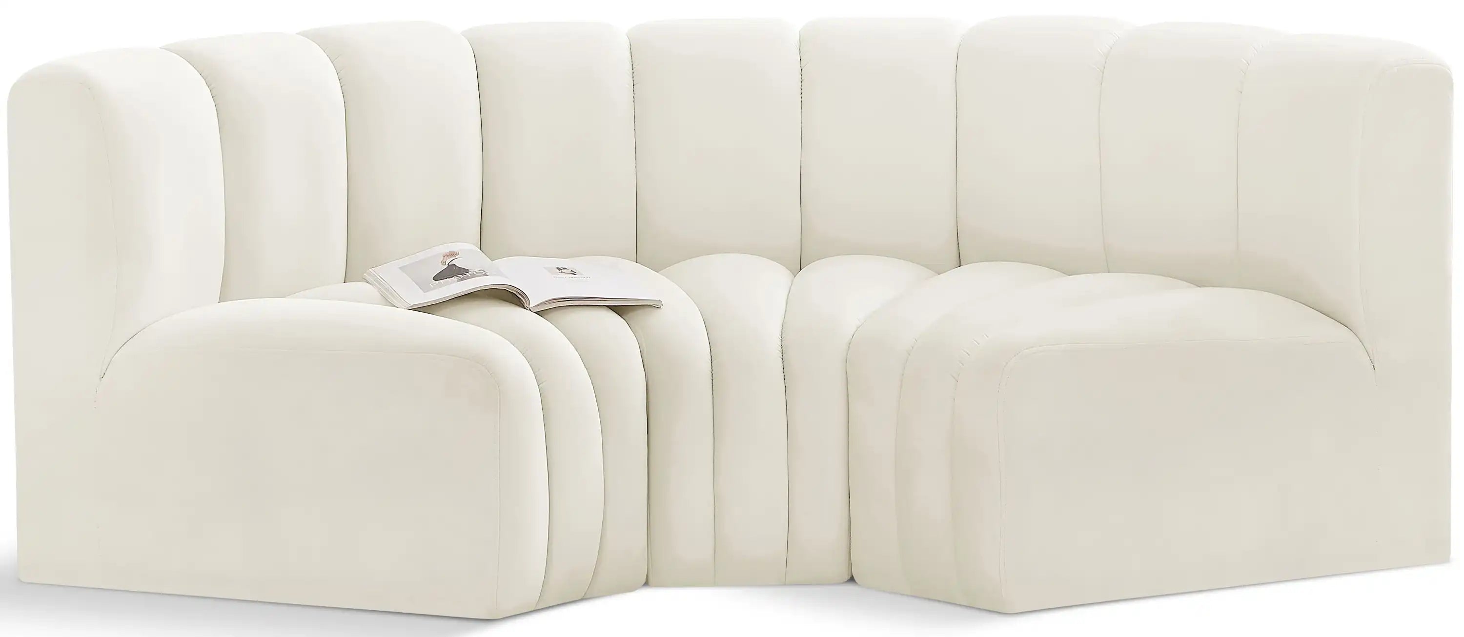 Arc - Velvet 3 Piece Modular U-Shaped Sofa - Best Buy Furniture