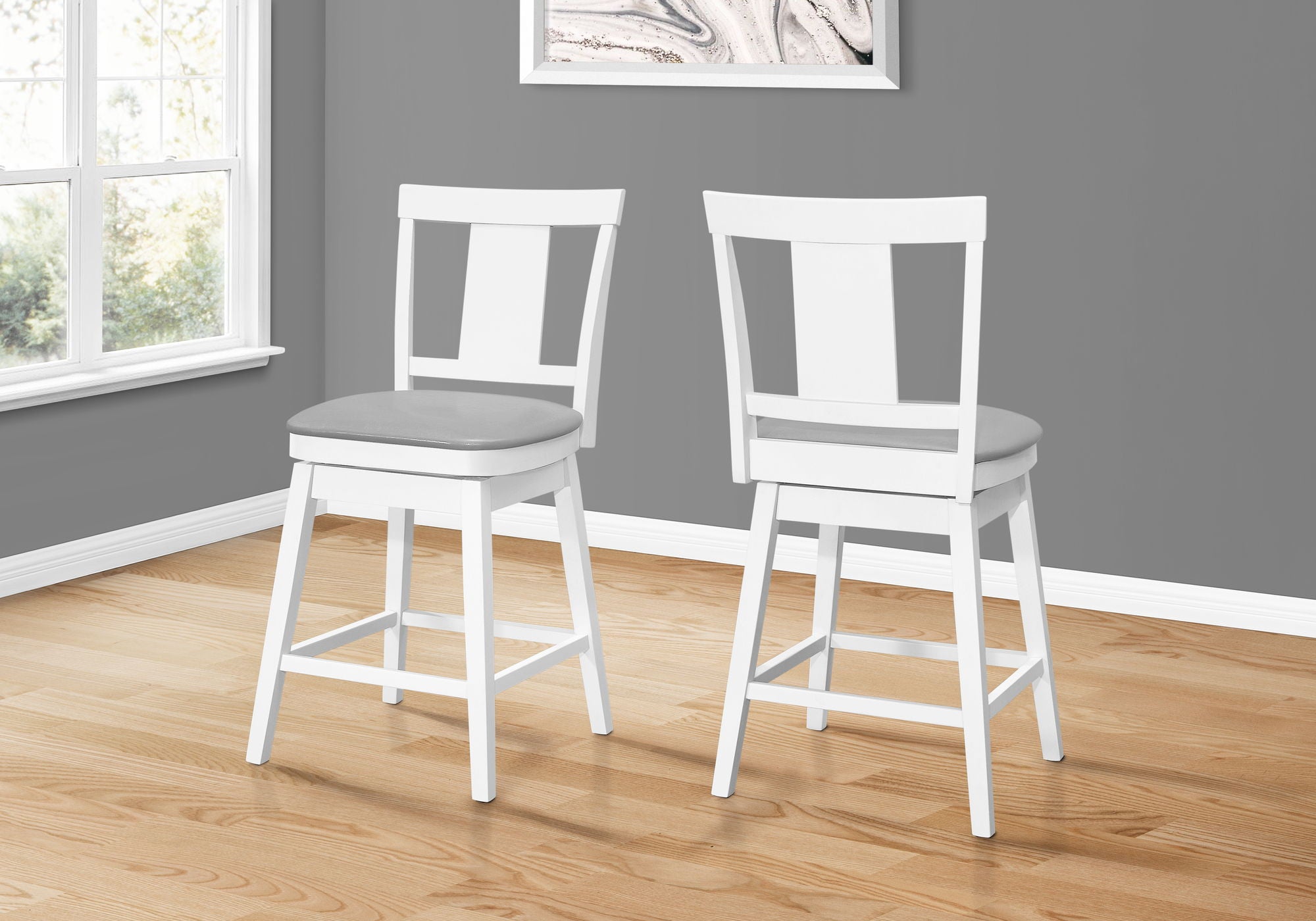 Swivel Bar Stool Counter Height, Transitional (Set of 2) - Best Buy Furniture