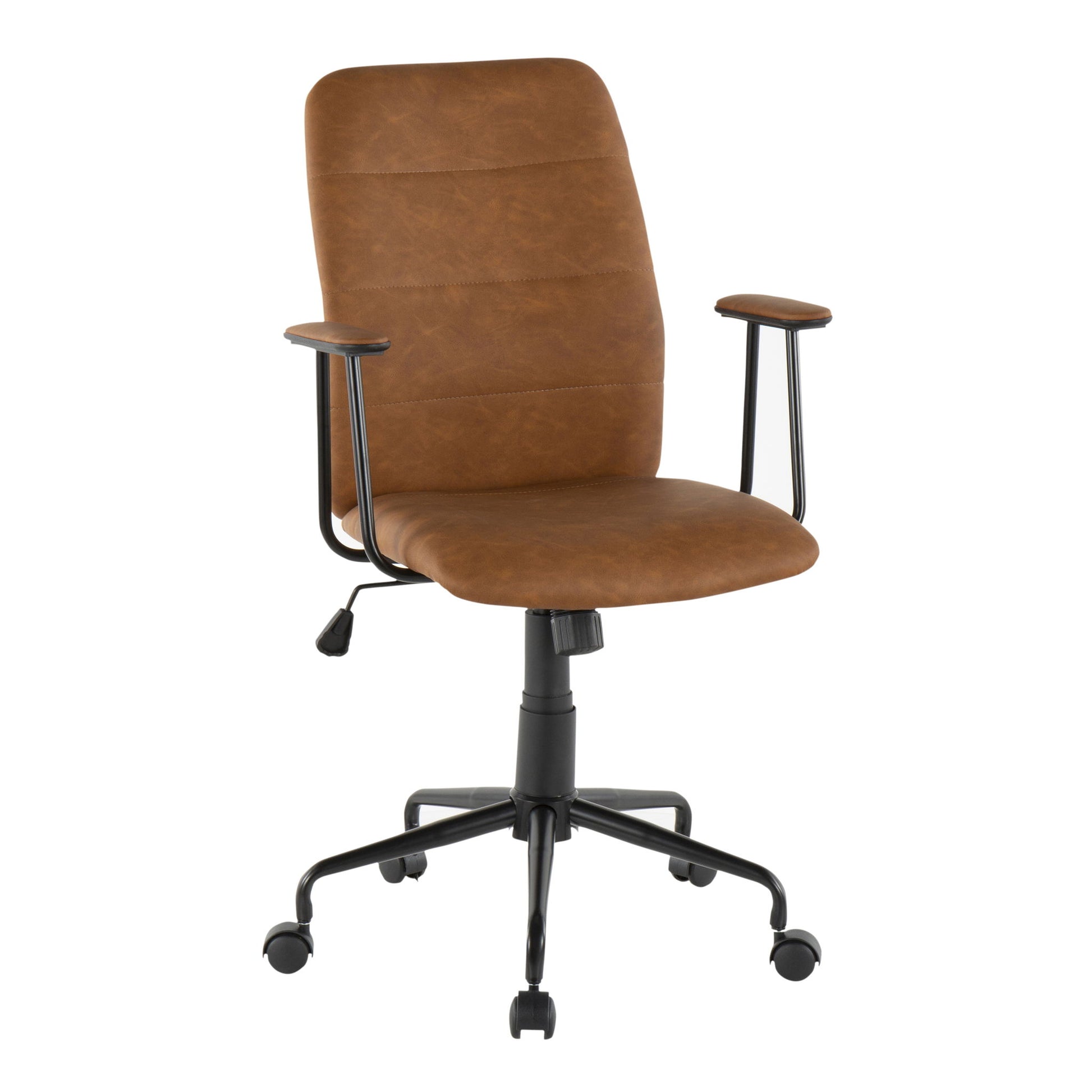Fredrick - Contemporary Office Chair - Brown - Best Buy Furniture