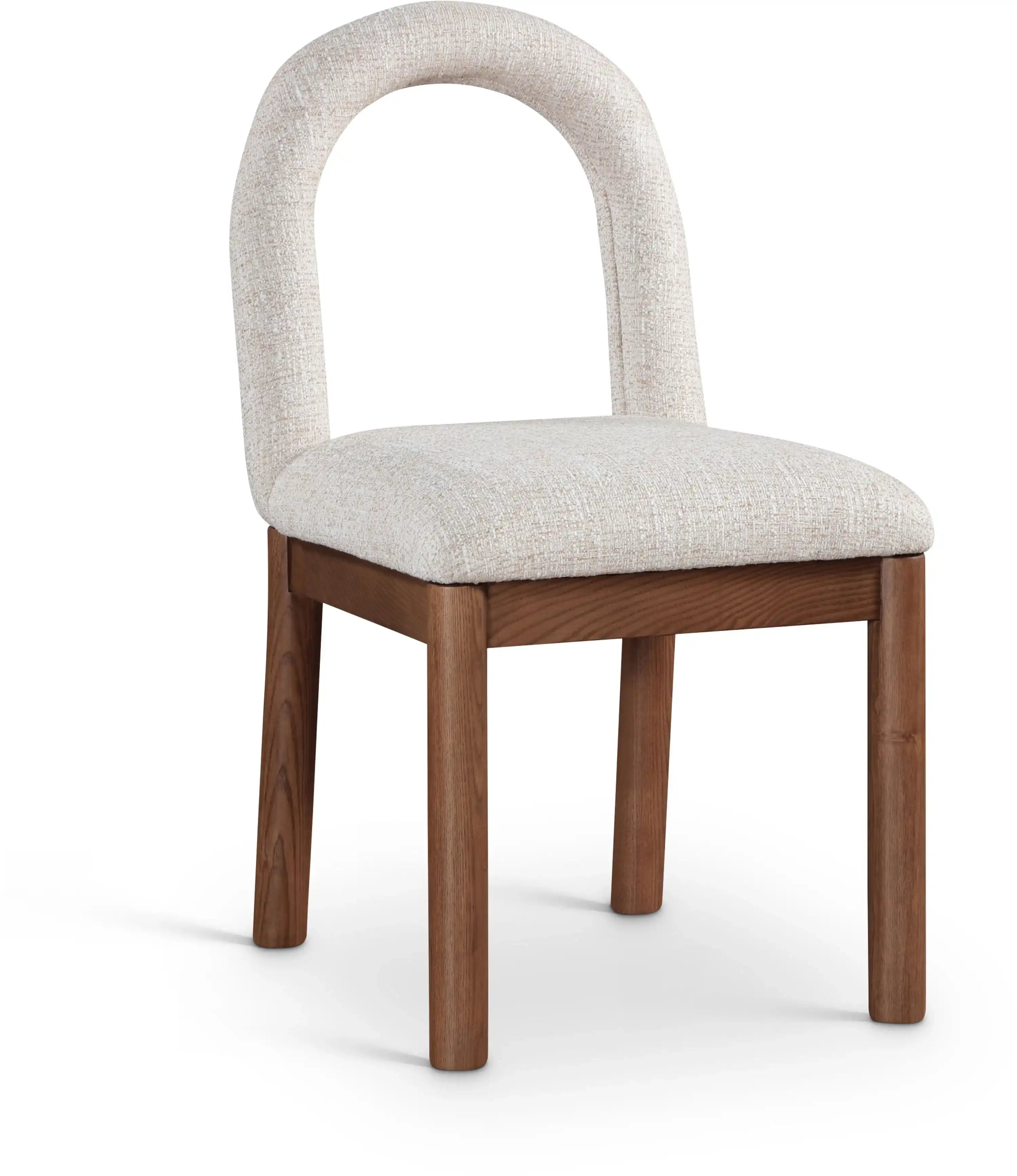 Conrad - Linen Dining Chair With Brown Legs - Best Buy Furniture