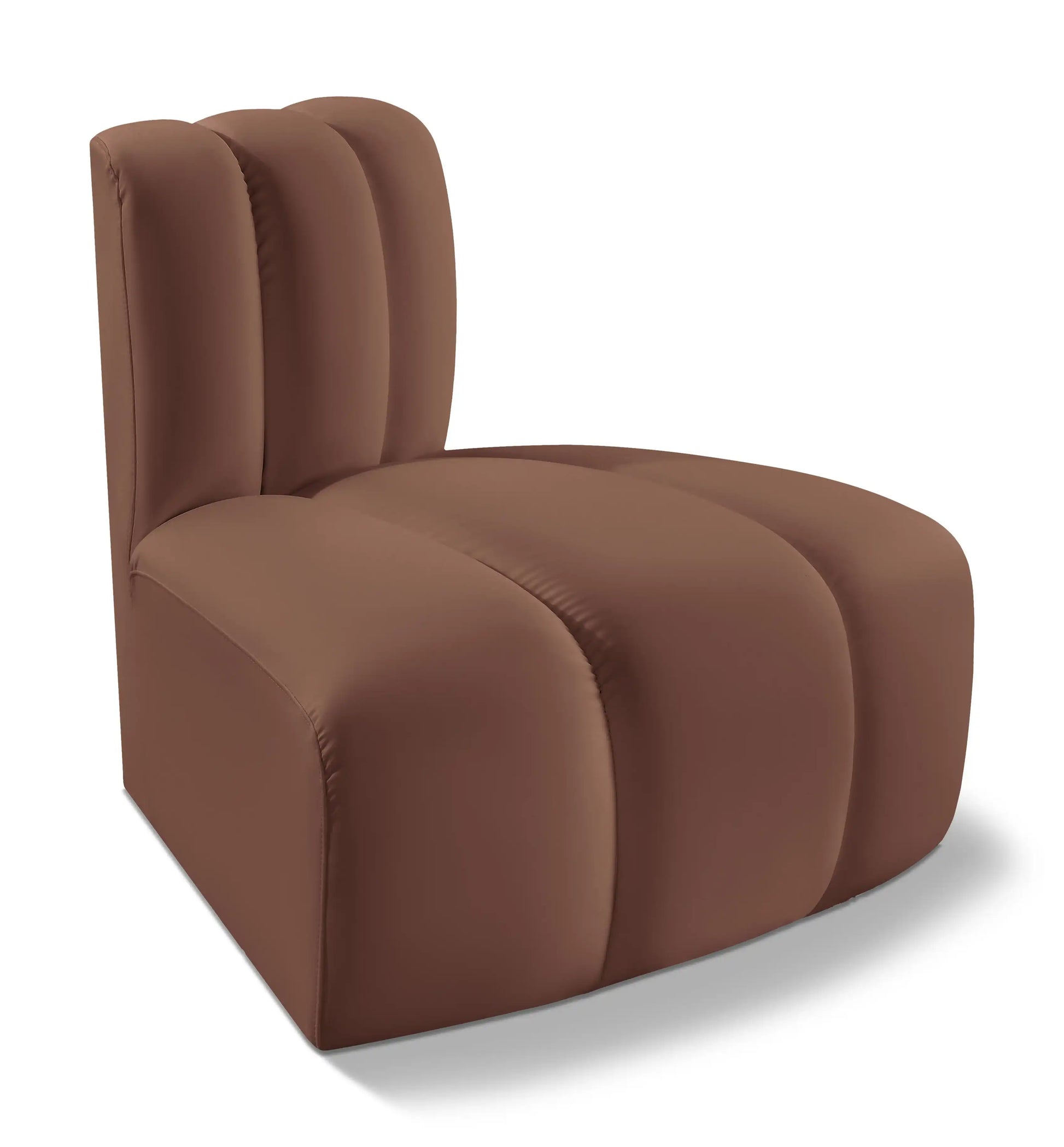 Arc - Faux Leather Reverse Corner Chair - Best Buy Furniture