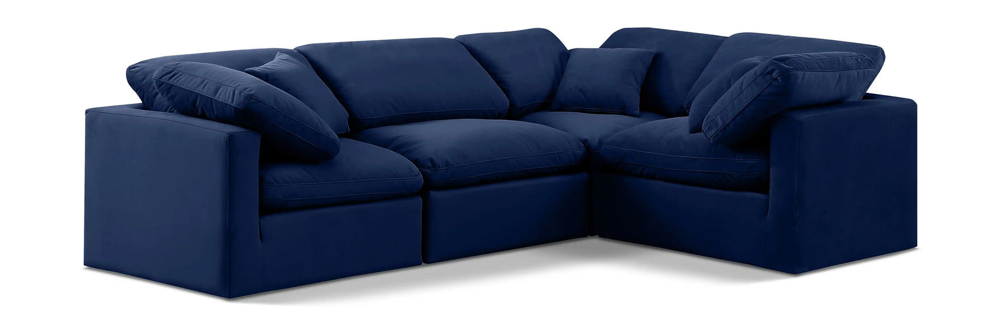 Indulge - Velvet 4 Piece Modular Corner Sectional - Best Buy Furniture