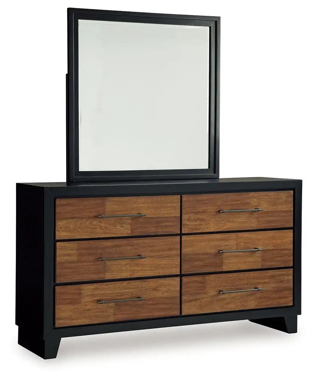 Kraeburn - Dresser And Mirror - Brown / Black - Best Buy Furniture