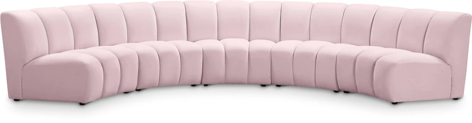 Infinity - 5 Piece Velvet Modular Sectional - Best Buy Furniture