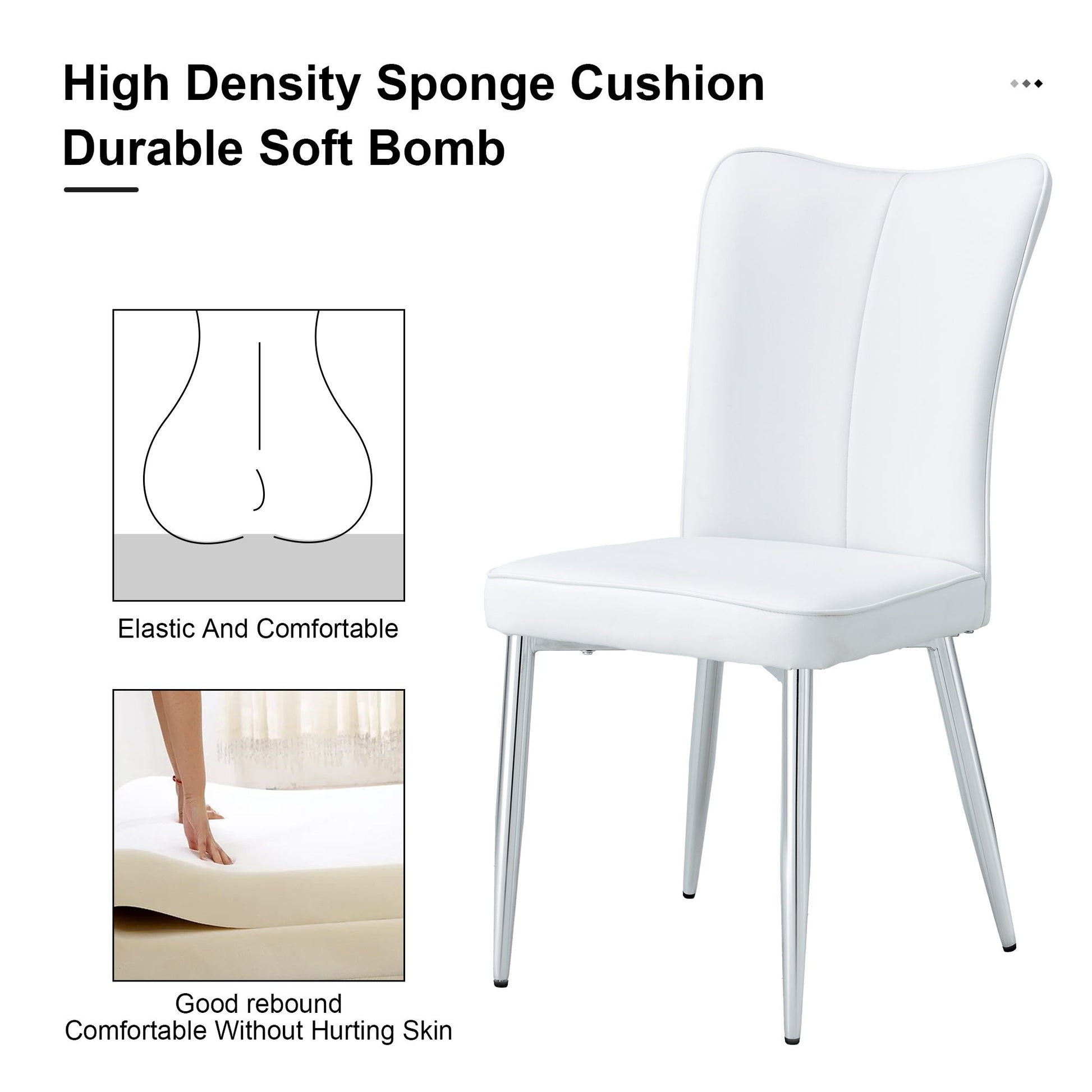Modern Minimalist Dining Chairs With Metal Legs - Best Buy Furniture