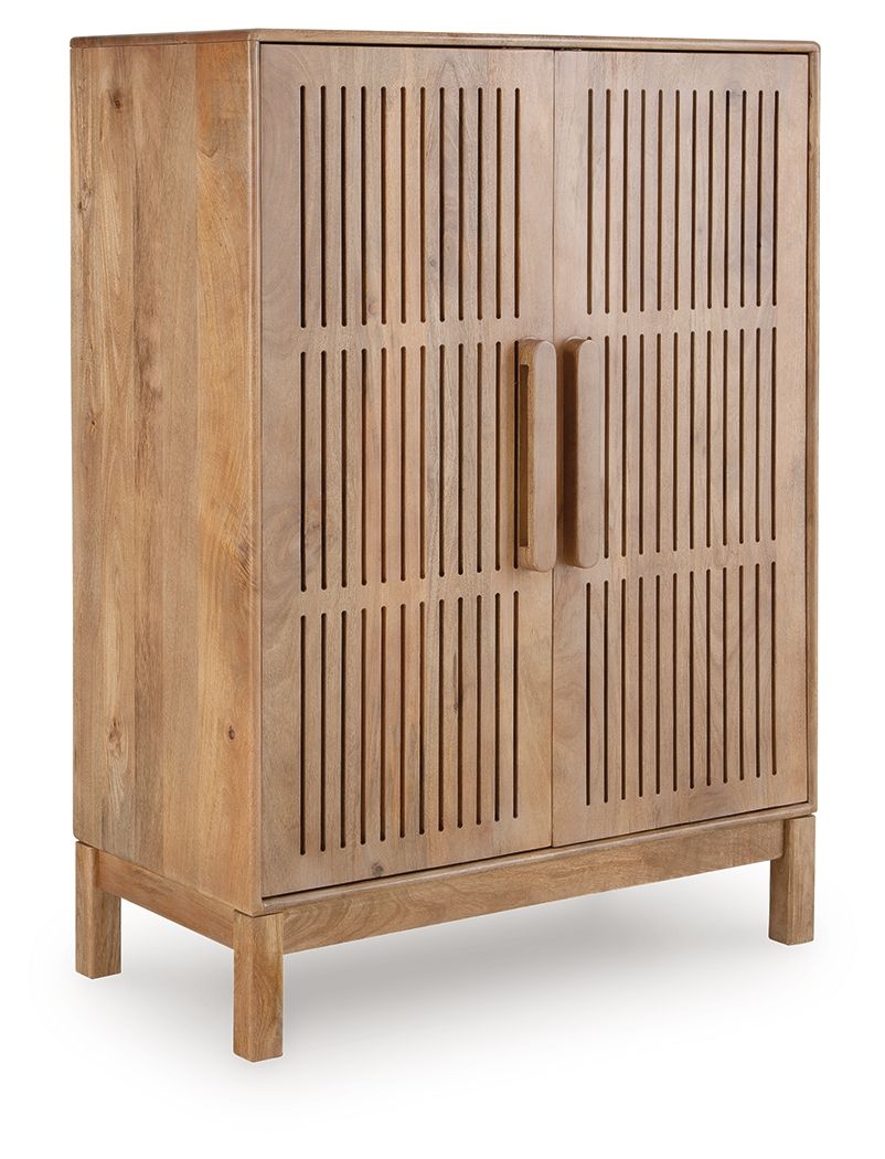 Pellamour - Bar Cabinet - Natural Brown - Best Buy Furniture
