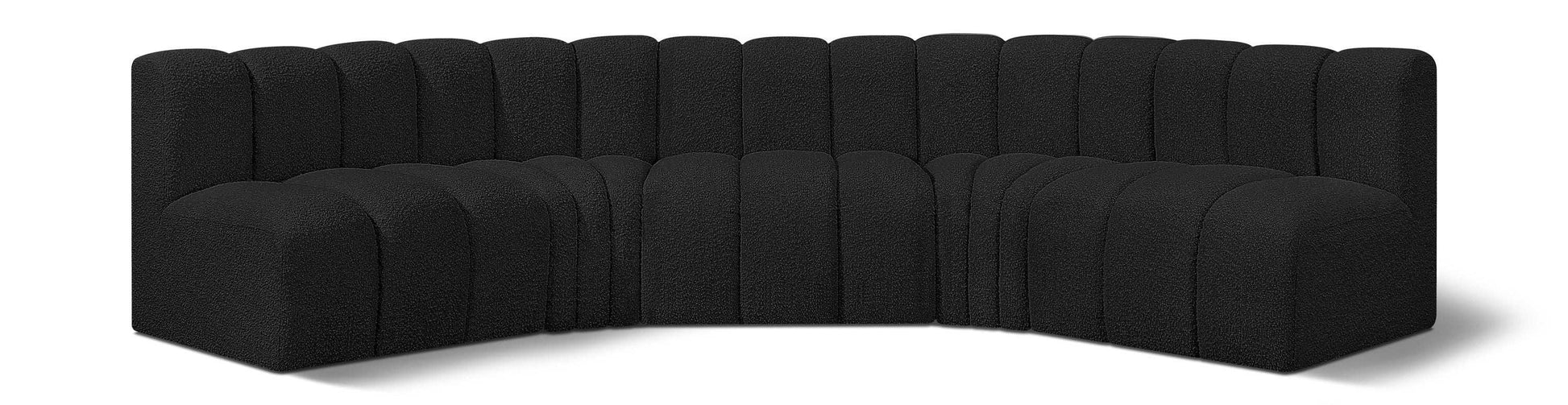Arc - Boucle Fabric 5 Piece U-Shaped Modular Sofa - Best Buy Furniture