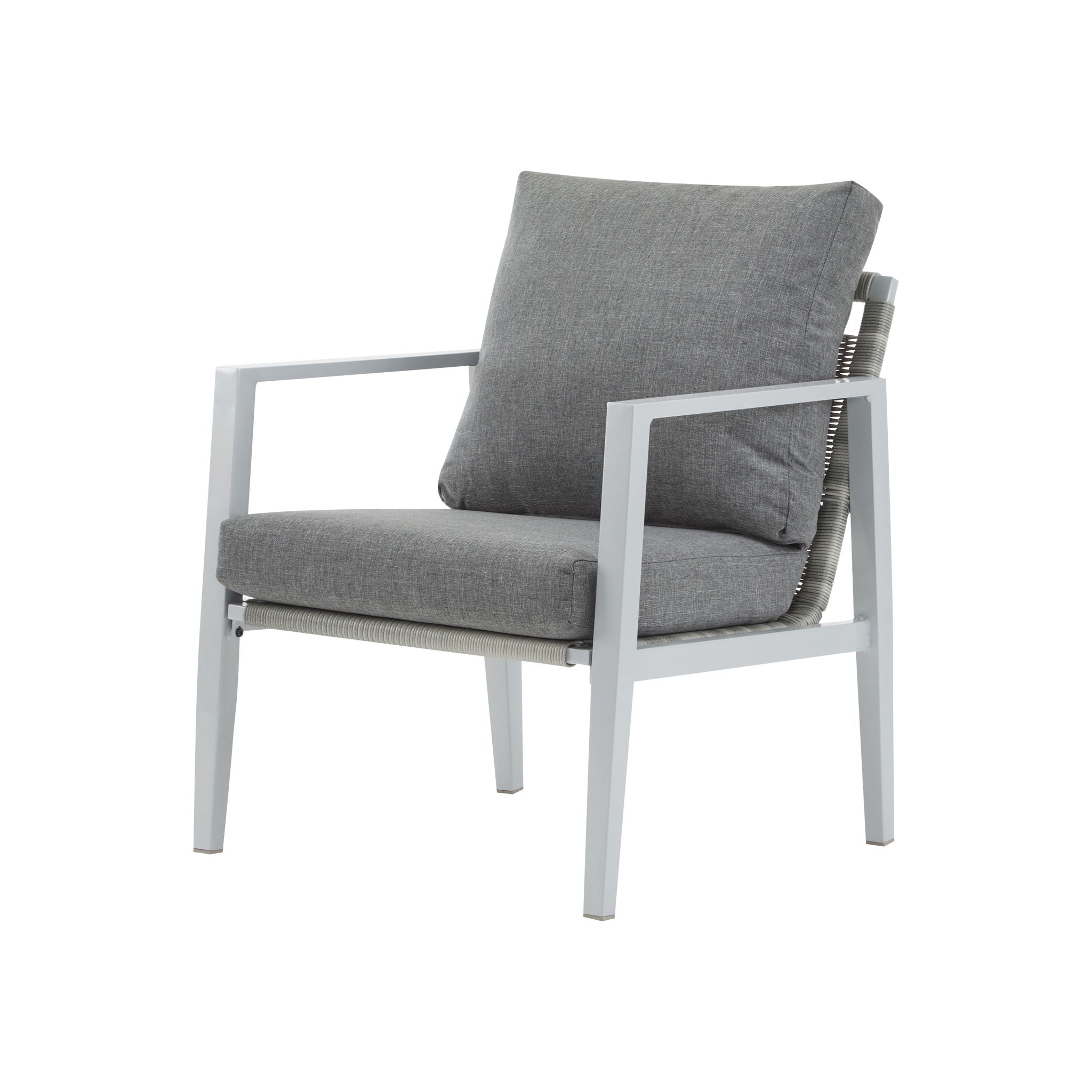 Modern Lounge Chair With Rope Accents And Cushions - Best Buy Furniture