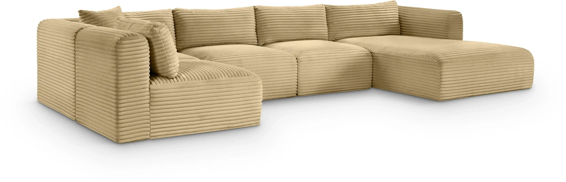 Shaggy - 5 Piece Modular U-Shaped Sectional - Best Buy Furniture