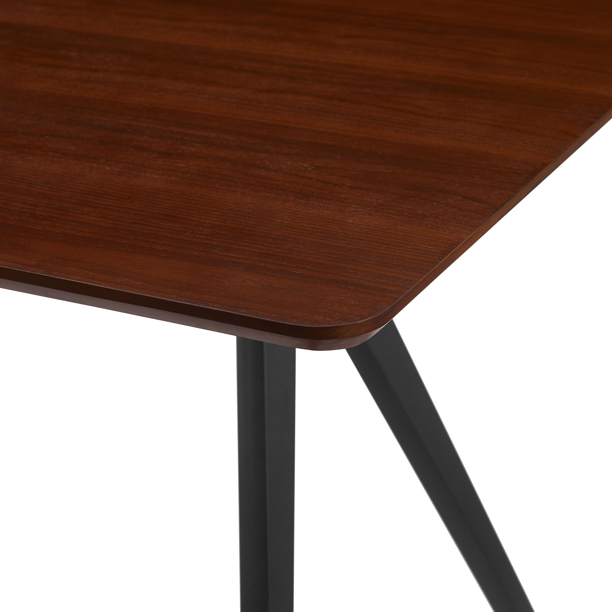 Contemporary V Leg Veneer Dining Table - Dark Walnut - Best Buy Furniture