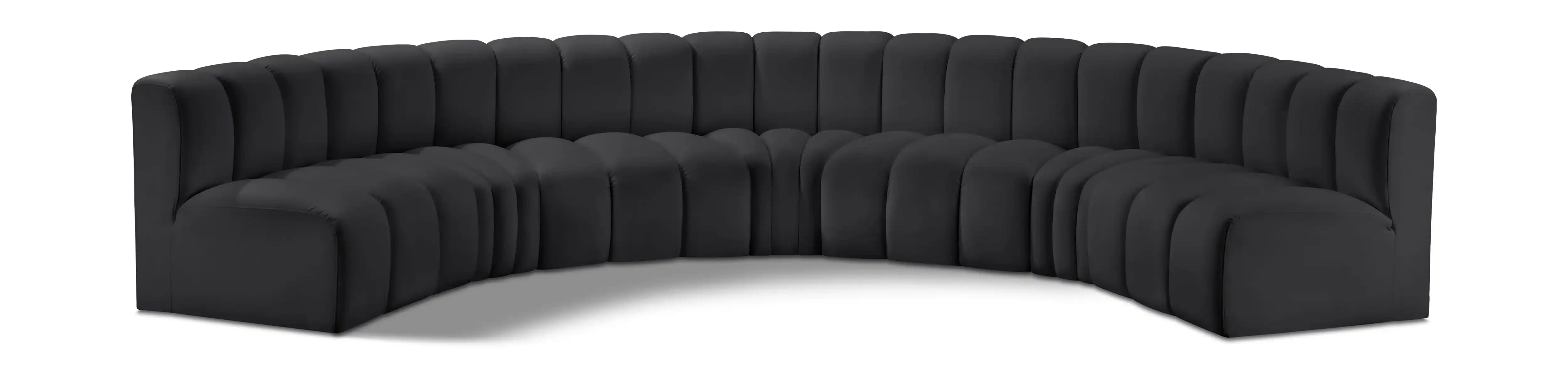Arc - Faux Leather 7 Piece U-Shaped Modular Sofa - Best Buy Furniture