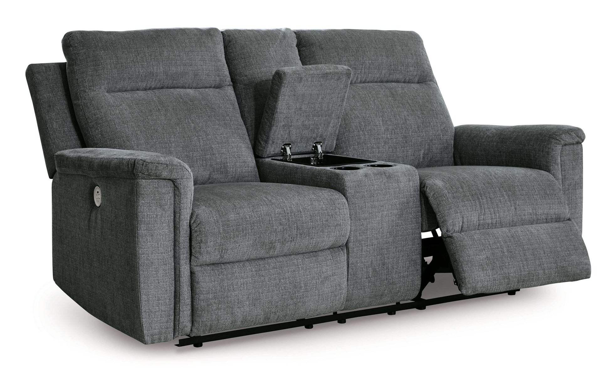 Barnsana - Dbl Power Reclining Loveseat With Console - Best Buy Furniture