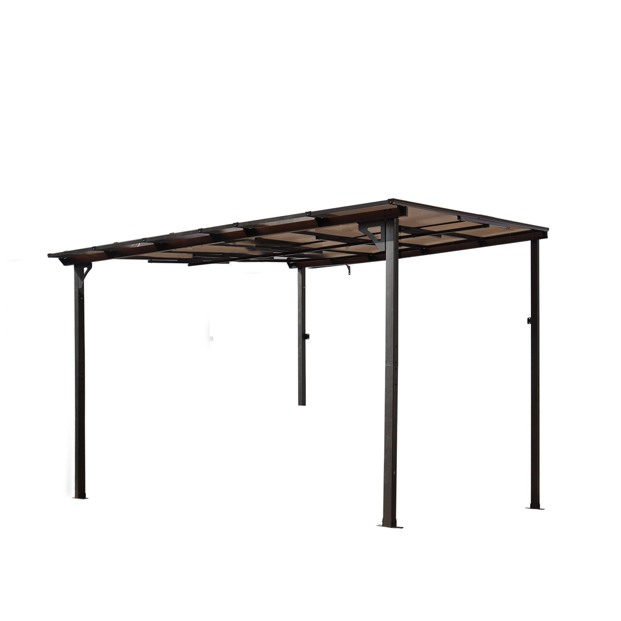 Wall Mounted Outdoor Pergola Gazebo, Heavy Duty Metal Awning With Roof - Best Buy Furniture