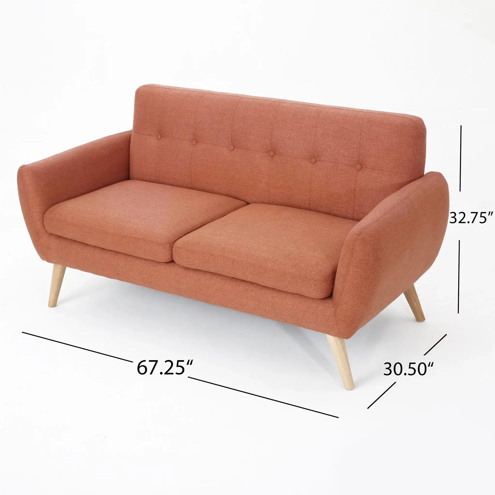 Modern Loveseat Sofa With Button Tufted Backrest - Best Buy Furniture