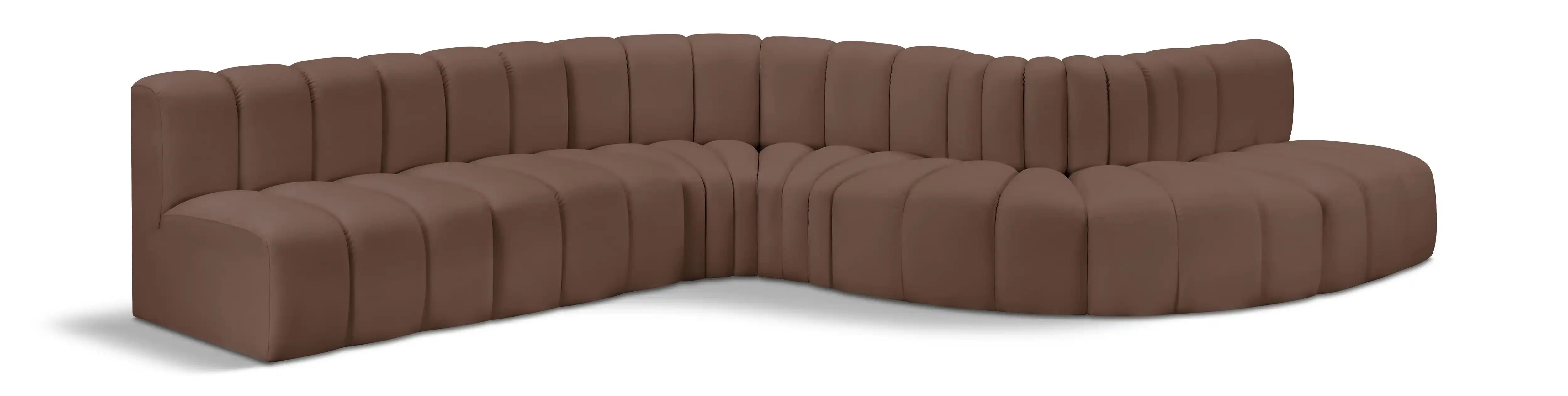 Arc - Faux Leather 7 Piece Modular Sofa - Best Buy Furniture