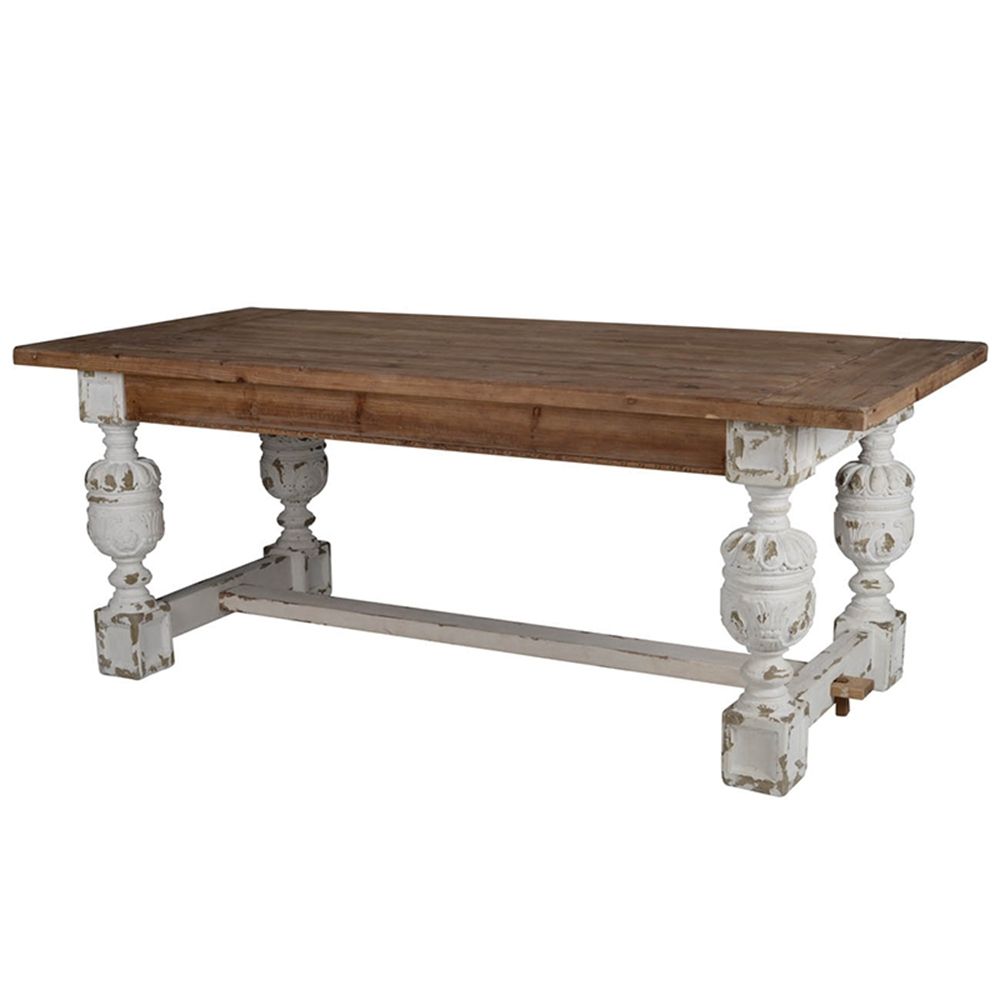 Alcott - Dining Table - Brown / Antique White - Best Buy Furniture