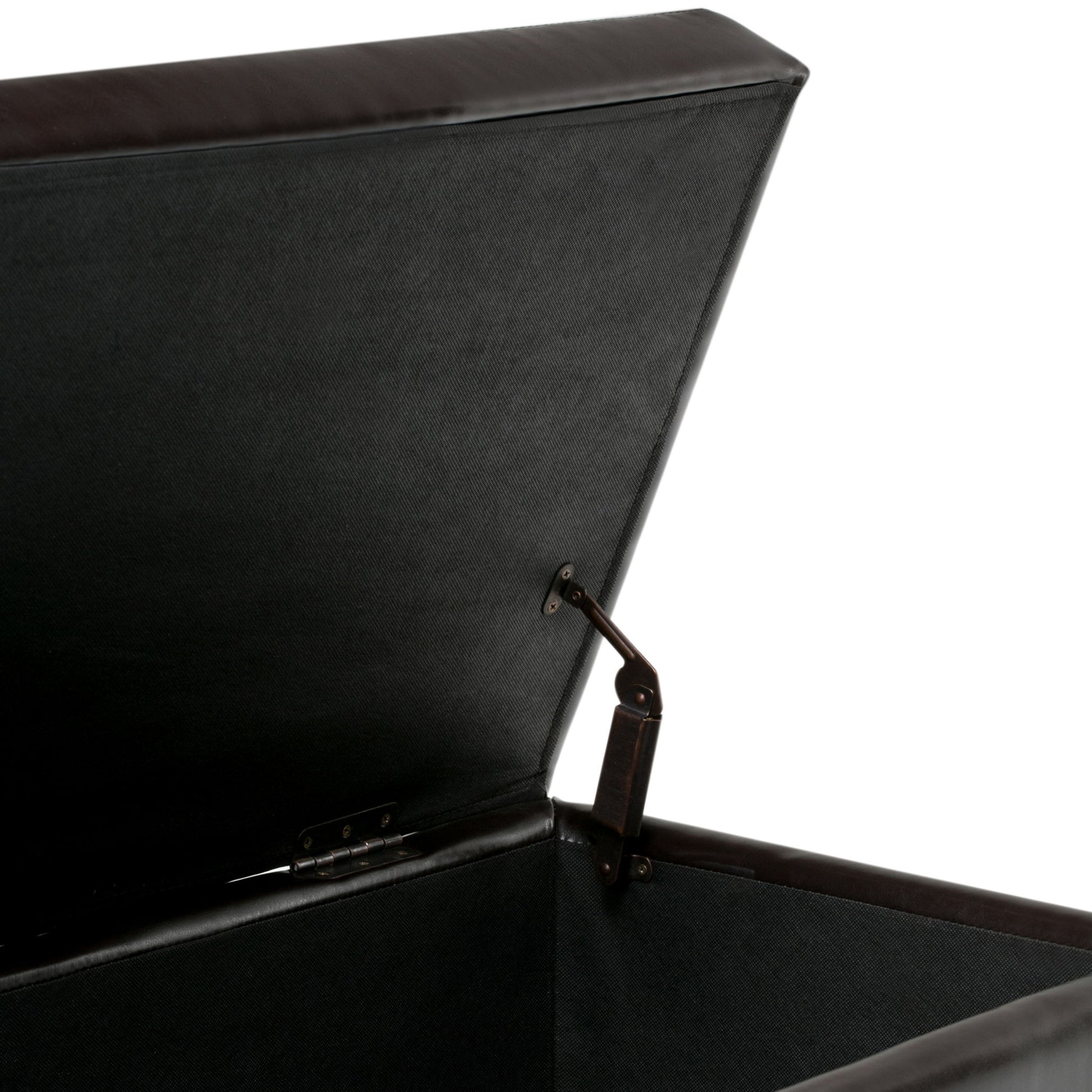 Hamilton - Storage Ottoman - Coffee Brown - Best Buy Furniture