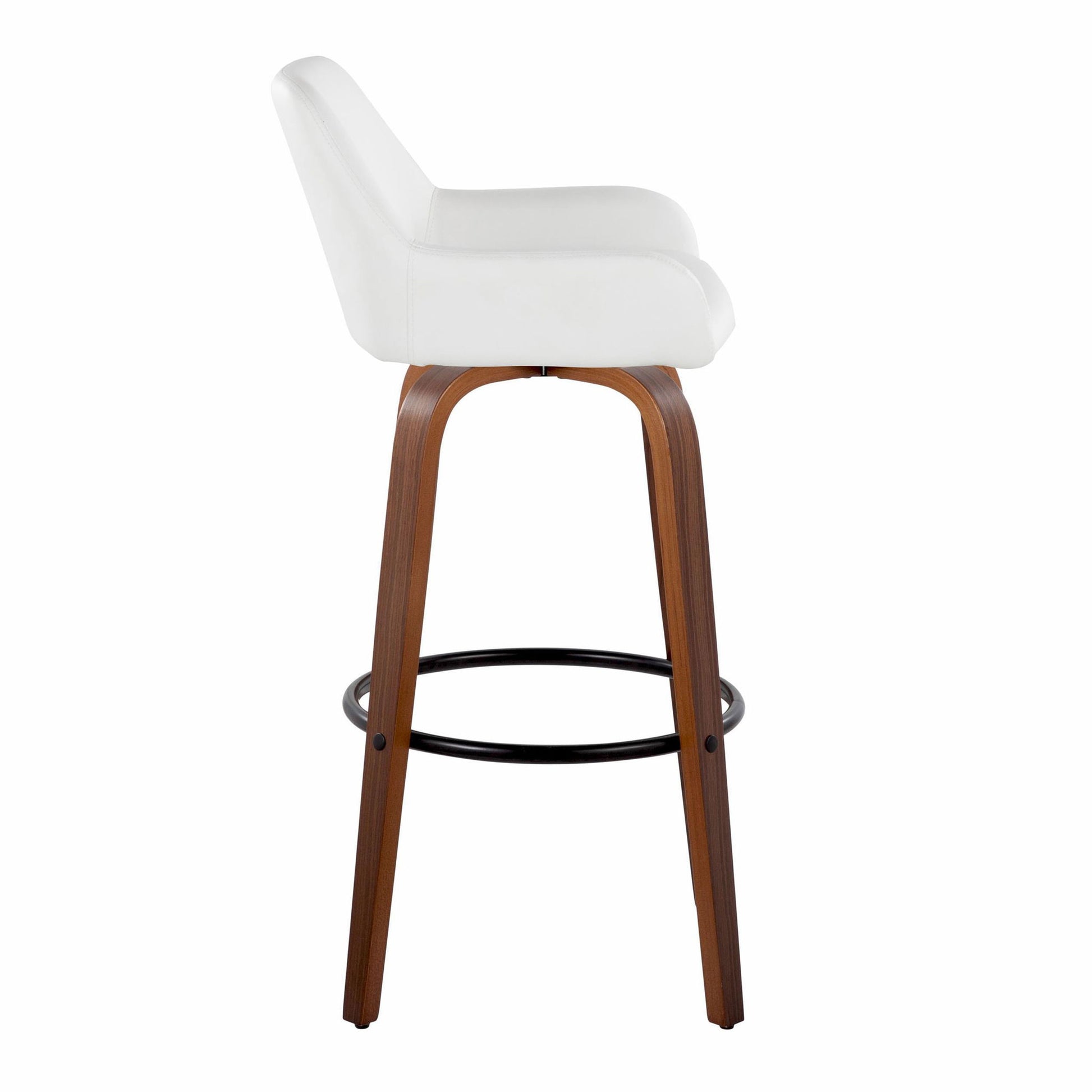 Daniella - Contemporary Fixed Height, Barstool & Swivel And Round Footrest (Set of 2) - Best Buy Furniture