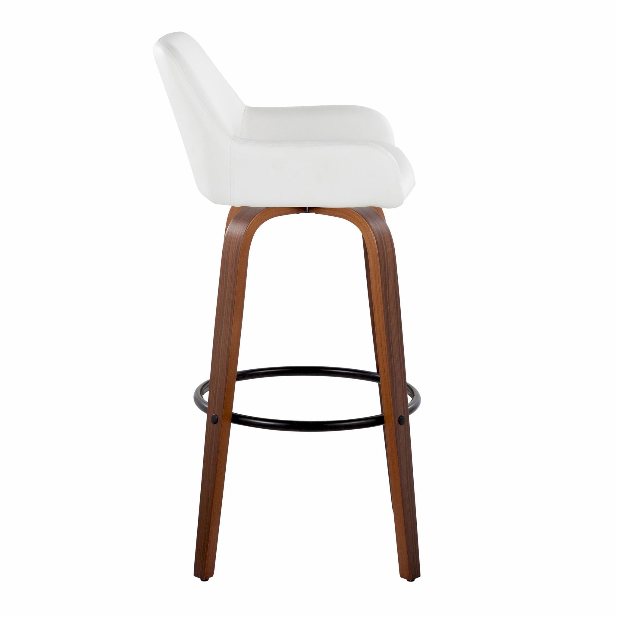 Daniella - Contemporary Fixed Height, Barstool & Swivel And Round Footrest (Set of 2) - Best Buy Furniture