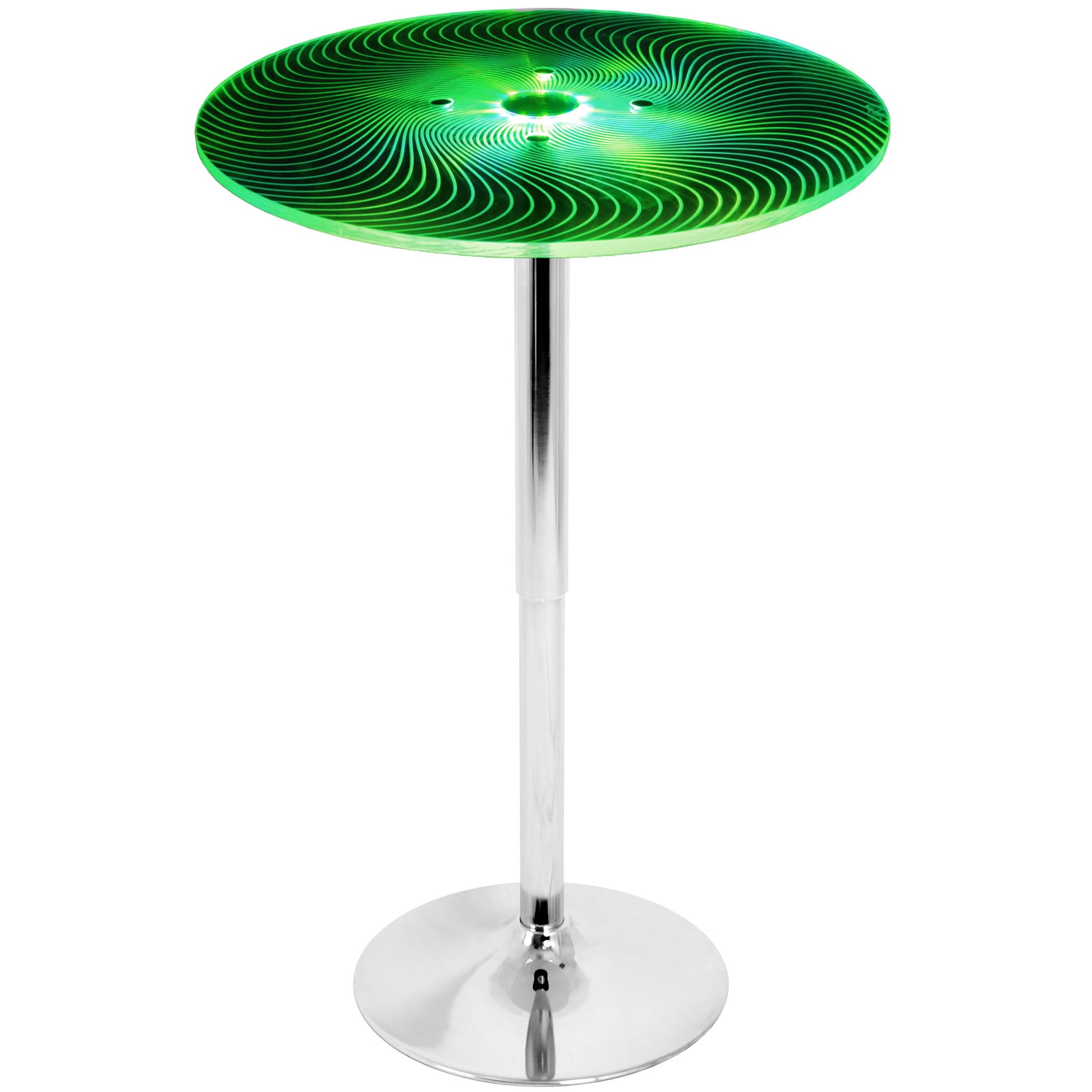 Spyra - Contemporary Light Up Adjustable Bar Table - Multi - Best Buy Furniture