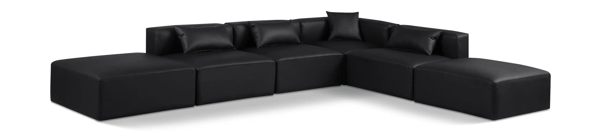 Cube - 6 Piece Modular Corner Armless Sectional - Best Buy Furniture