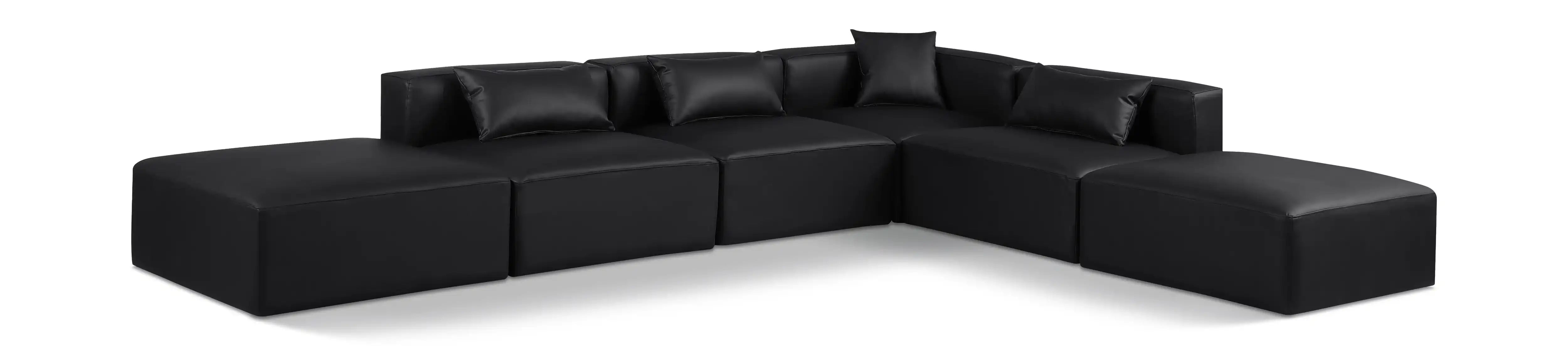 Cube - 6 Piece Modular Corner Armless Sectional - Best Buy Furniture
