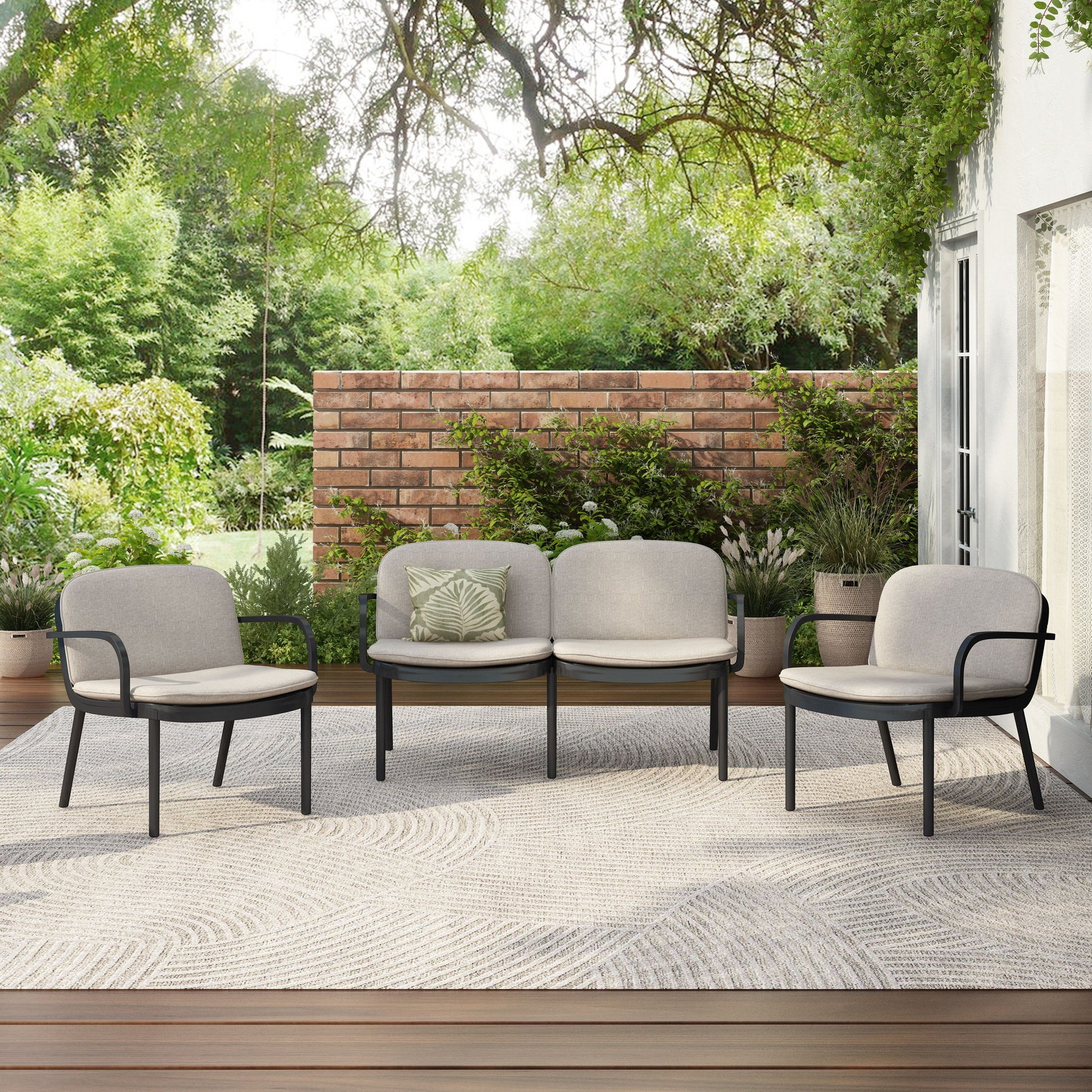 Luna - Outdoor Patio 3 Pieces Chat Set - Best Buy Furniture