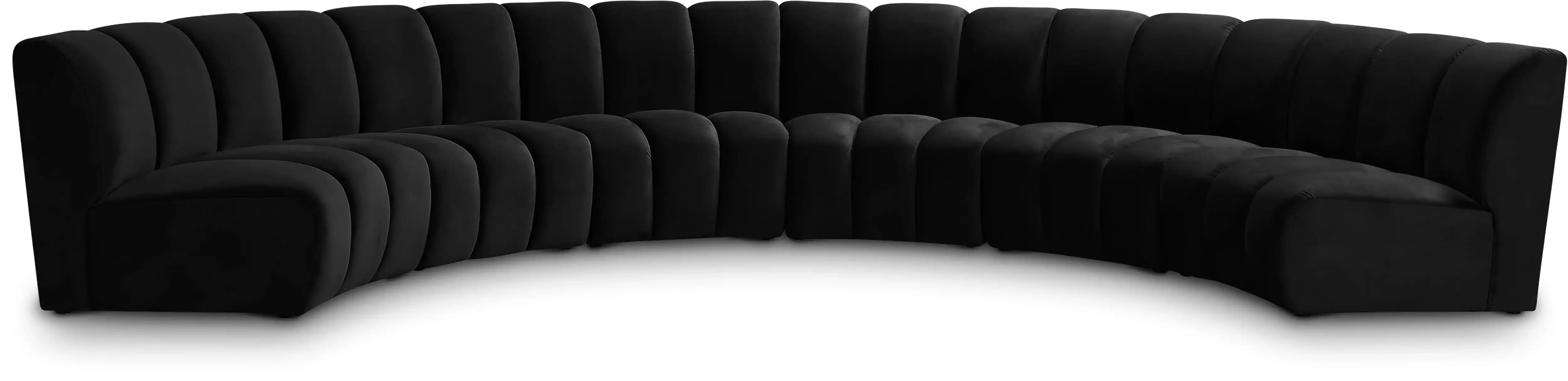 Infinity - 6 Piece Velvet Modular Sectional - Best Buy Furniture