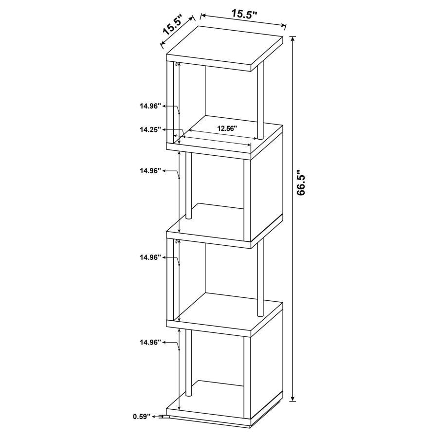 Baxter - 4-shelf Bookcase - Best Buy Furniture
