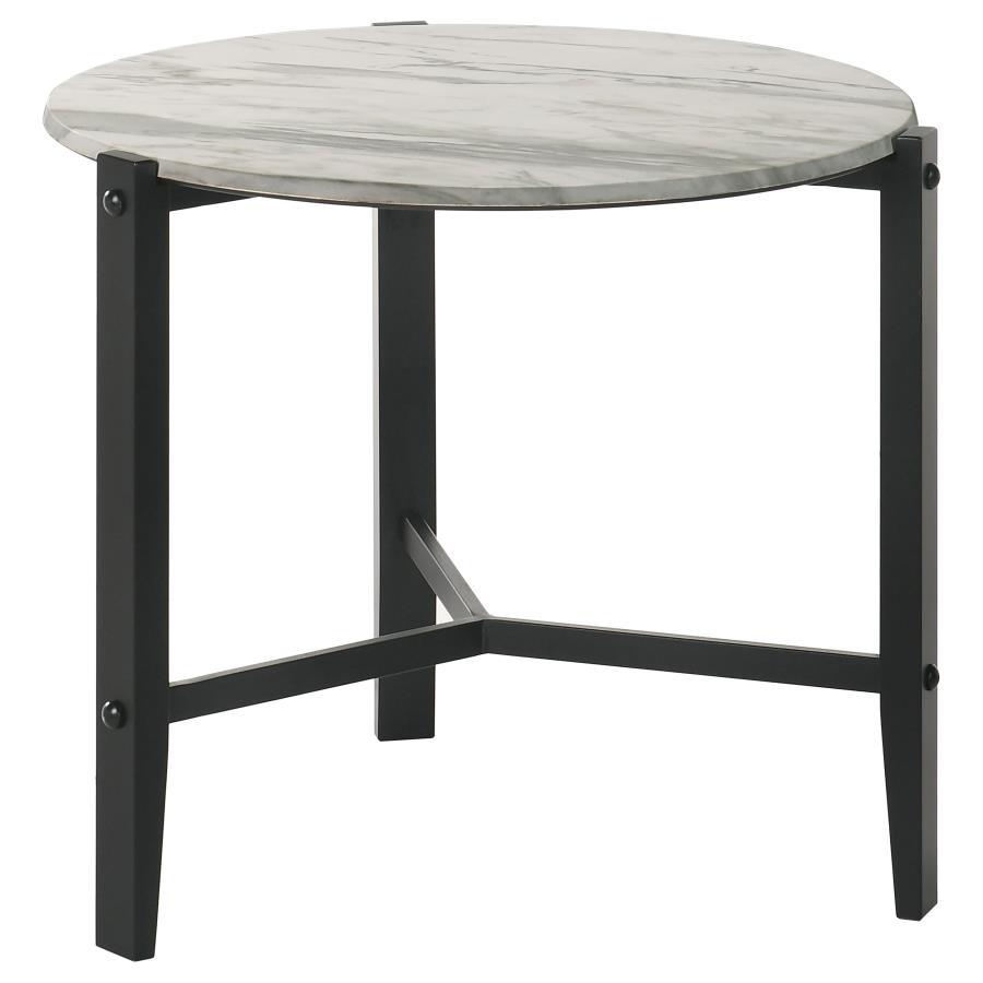 Tandi - Round Faux Marble Table - Best Buy Furniture