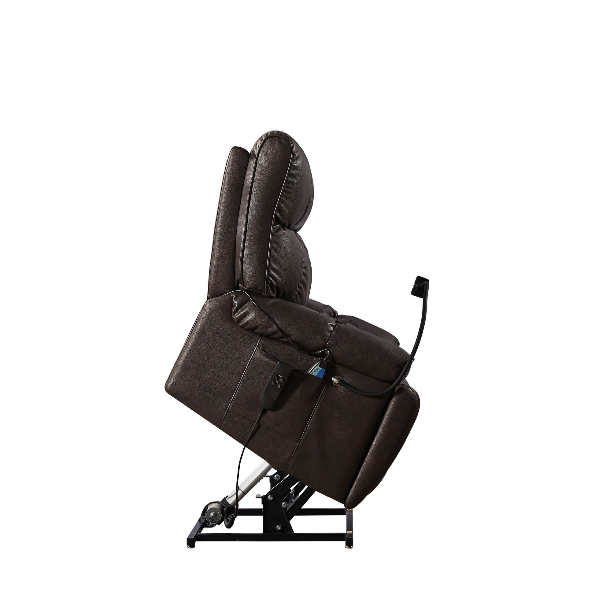 Recliner Chair With Phone Holder, Electric Power Lift Recliner Chair With 2 Motors Massage And Heat For Elderly, 3 Positions, 2 Side Pockets, Cup Holders - Best Buy Furniture