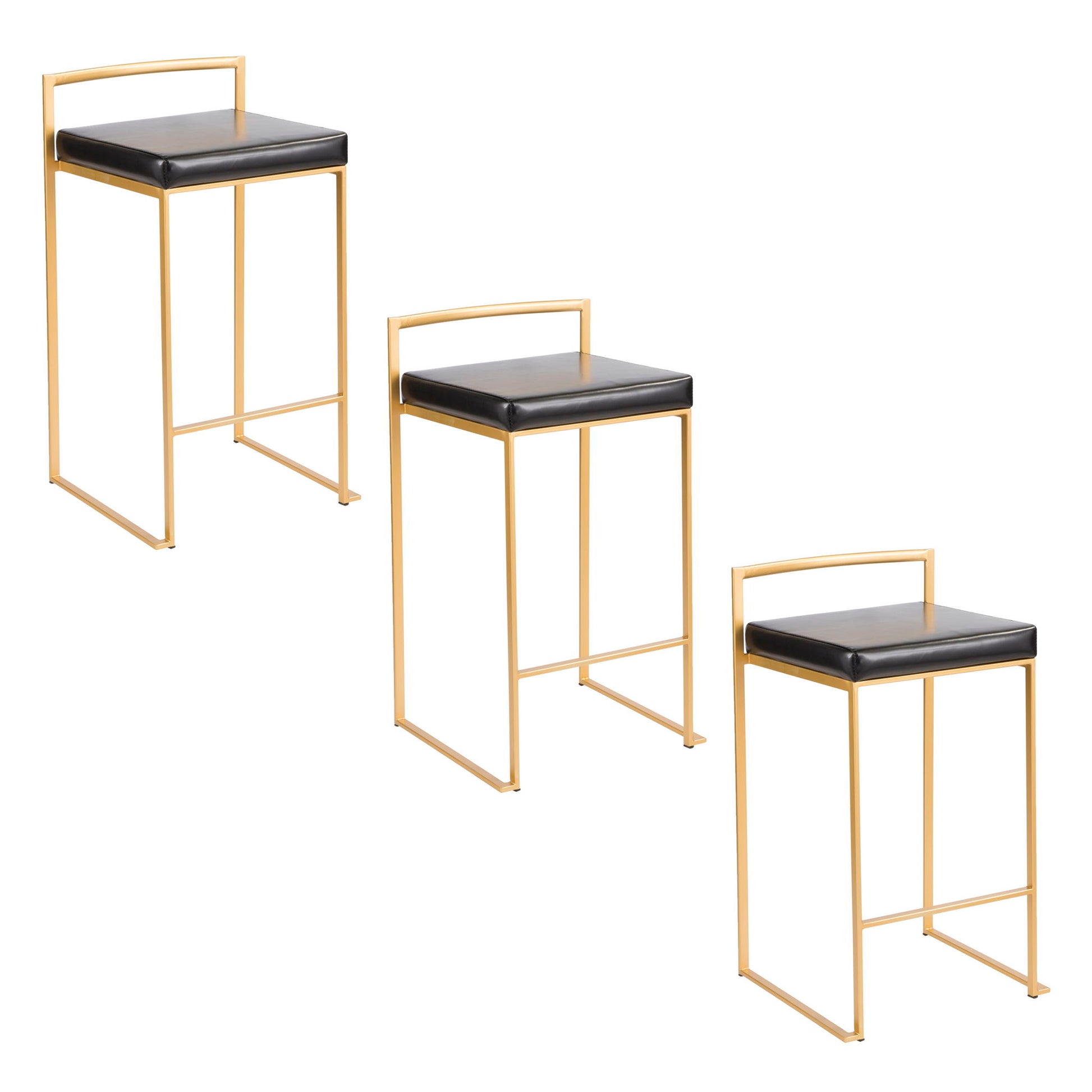 Fuji - Contemporary / Glam Design Counter Stool (Set of 2) - Best Buy Furniture