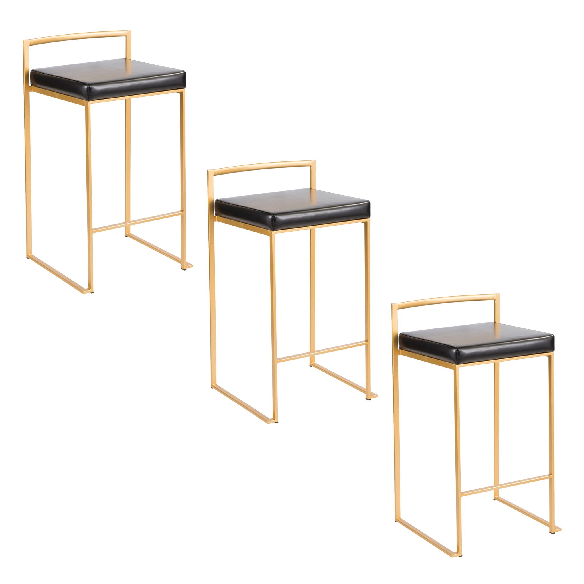 Fuji - Contemporary / Glam Design Counter Stool (Set of 2) - Best Buy Furniture